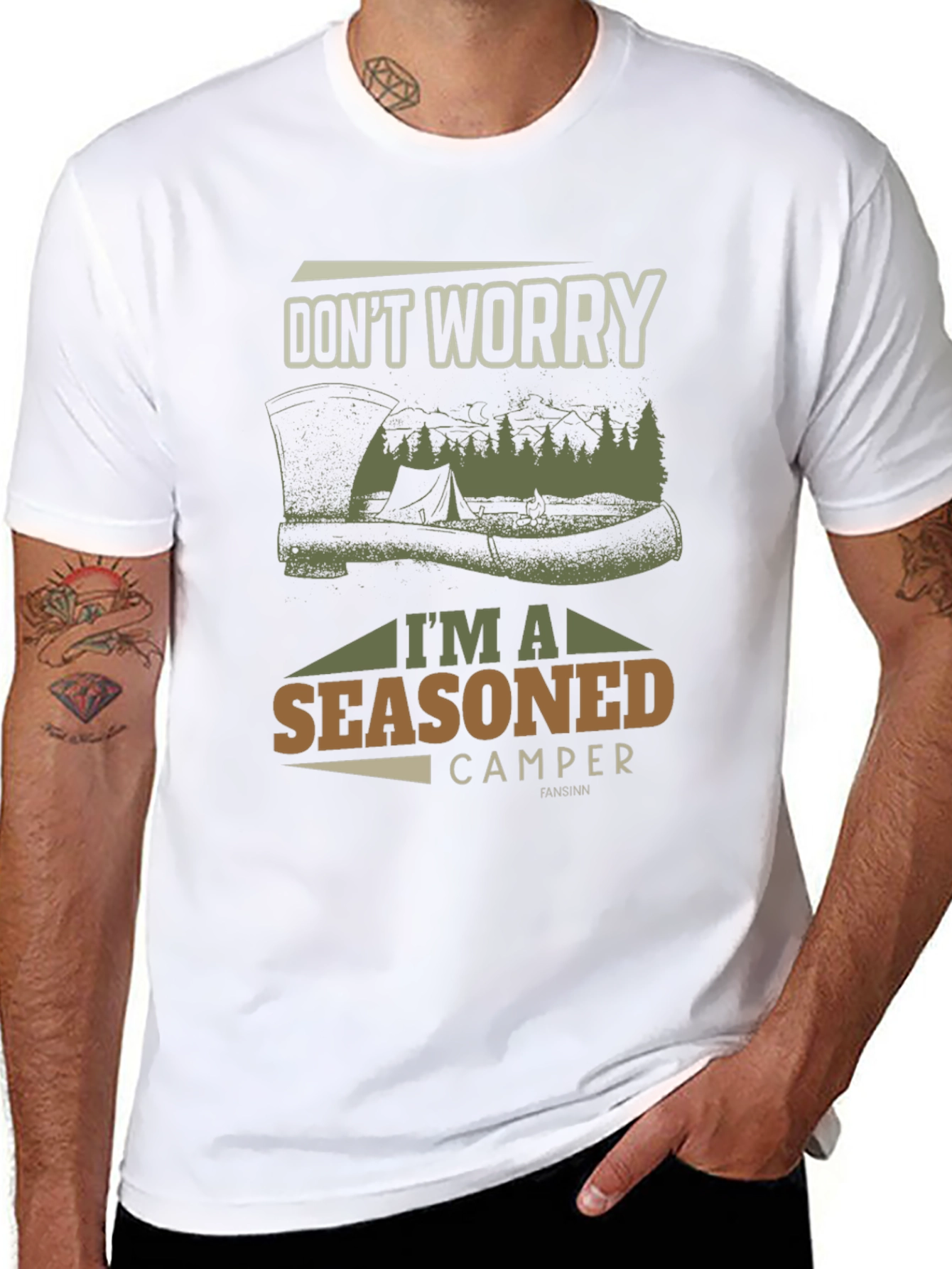 Seasoned Camper Graphic Tee - Outdoor Adventure T-Shirt