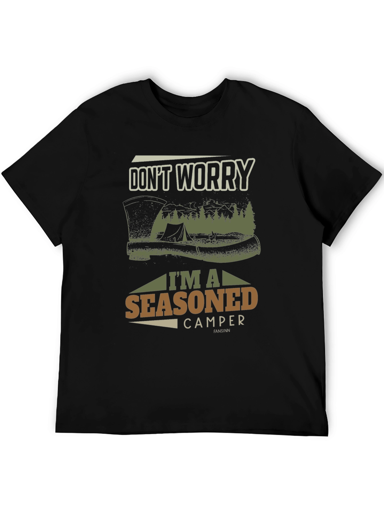Seasoned Camper Graphic Tee - Outdoor Adventure T-Shirt