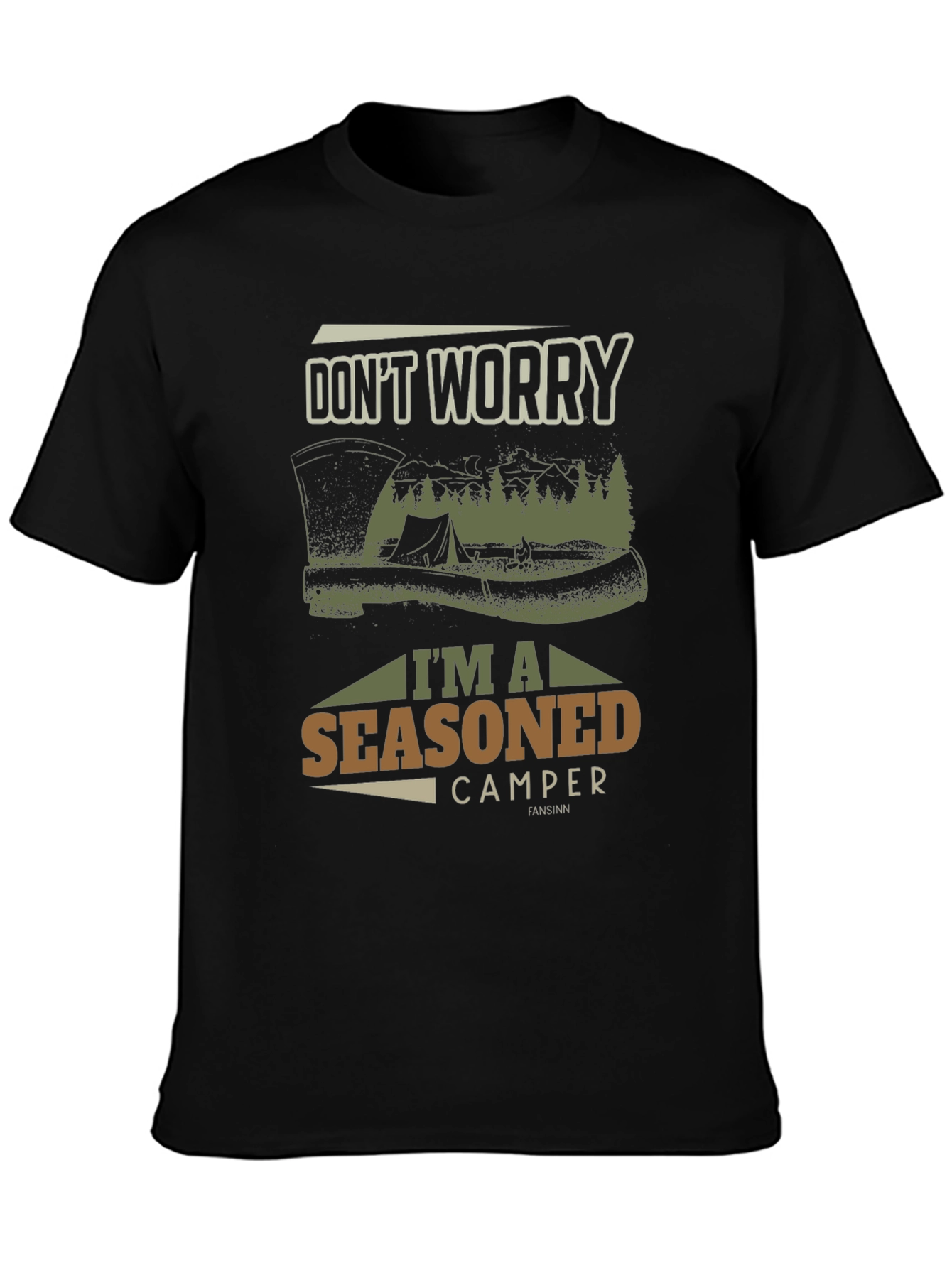 Seasoned Camper Graphic Tee - Outdoor Adventure T-Shirt