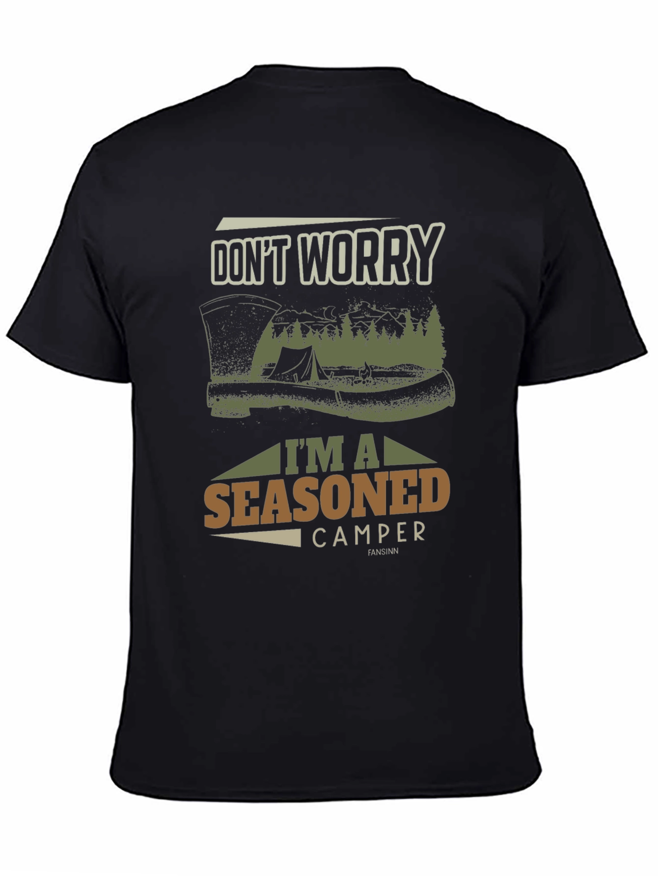Seasoned Camper Graphic Tee - Outdoor Adventure T-Shirt