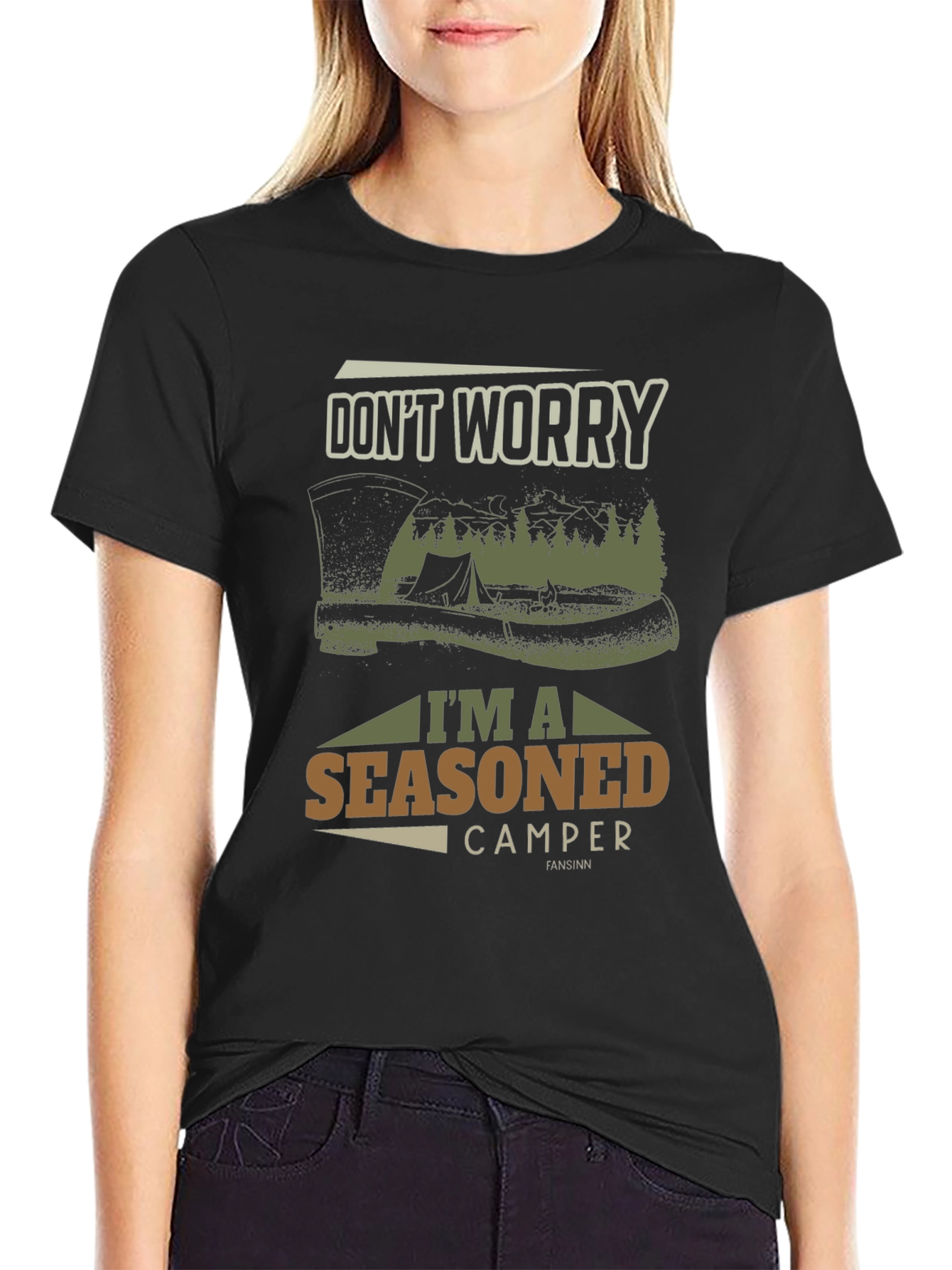 Seasoned Camper Graphic Tee - Outdoor Adventure T-Shirt