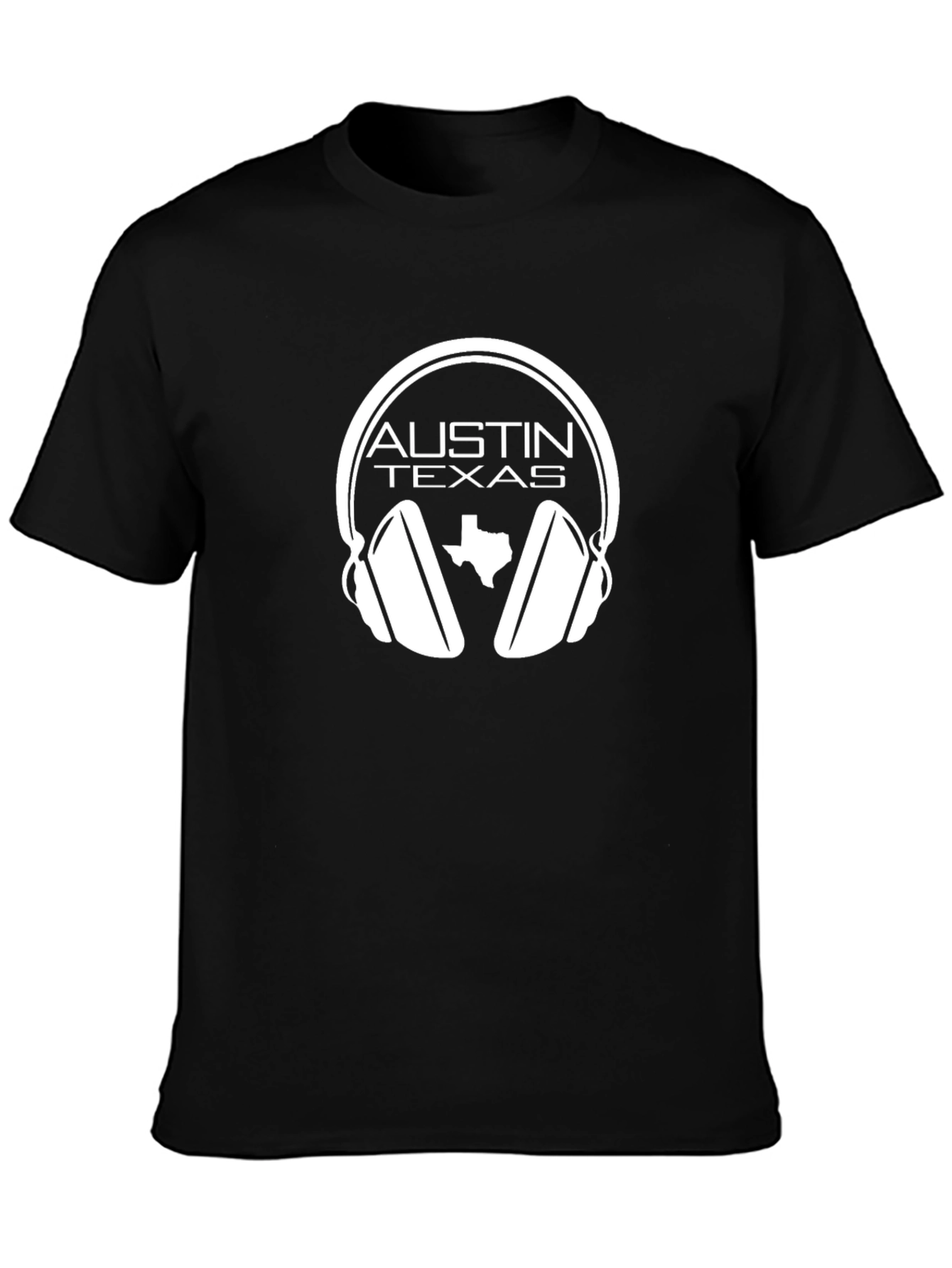 Austin Texas Headphones Graphic Tee