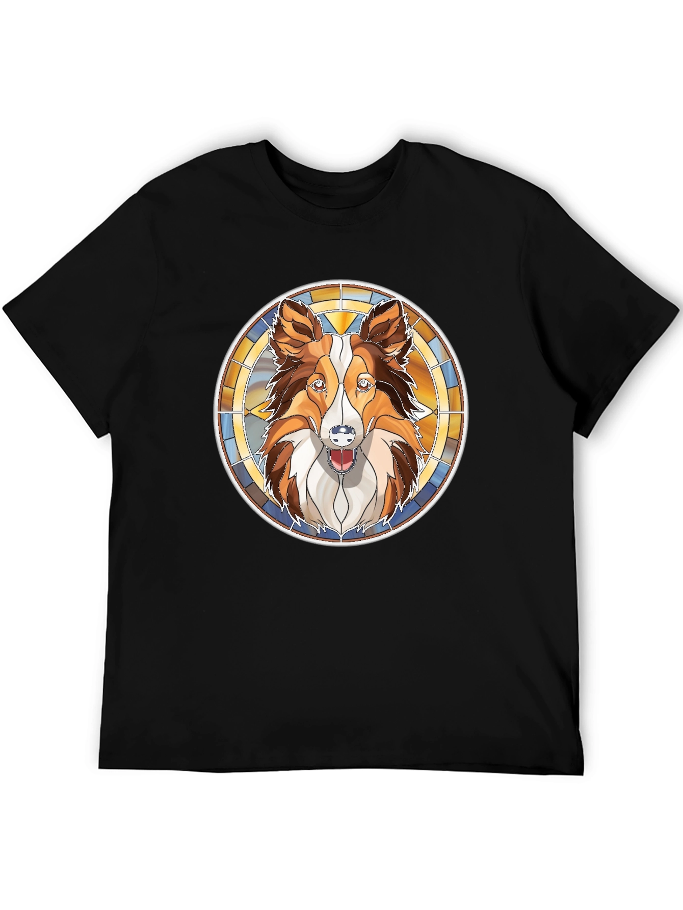 Dog Lovers Stained Glass Style Graphic Tee