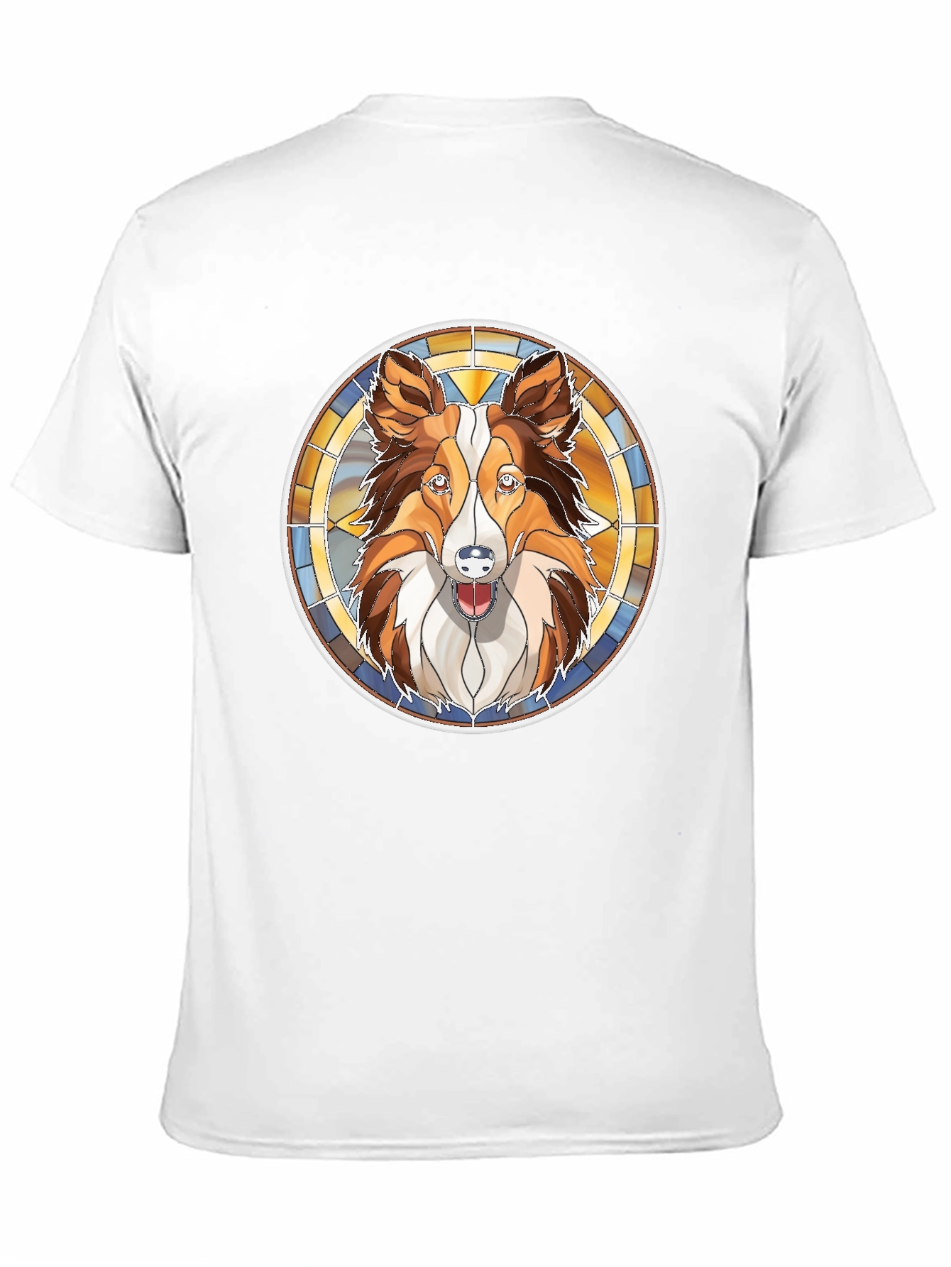Dog Lovers Stained Glass Style Graphic Tee