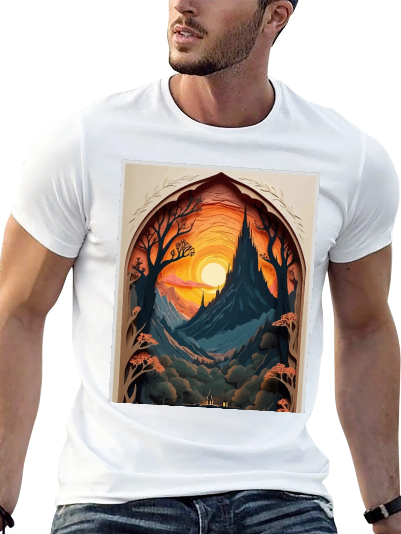 Enchanted Castle T-Shirt - Fantasy Scene