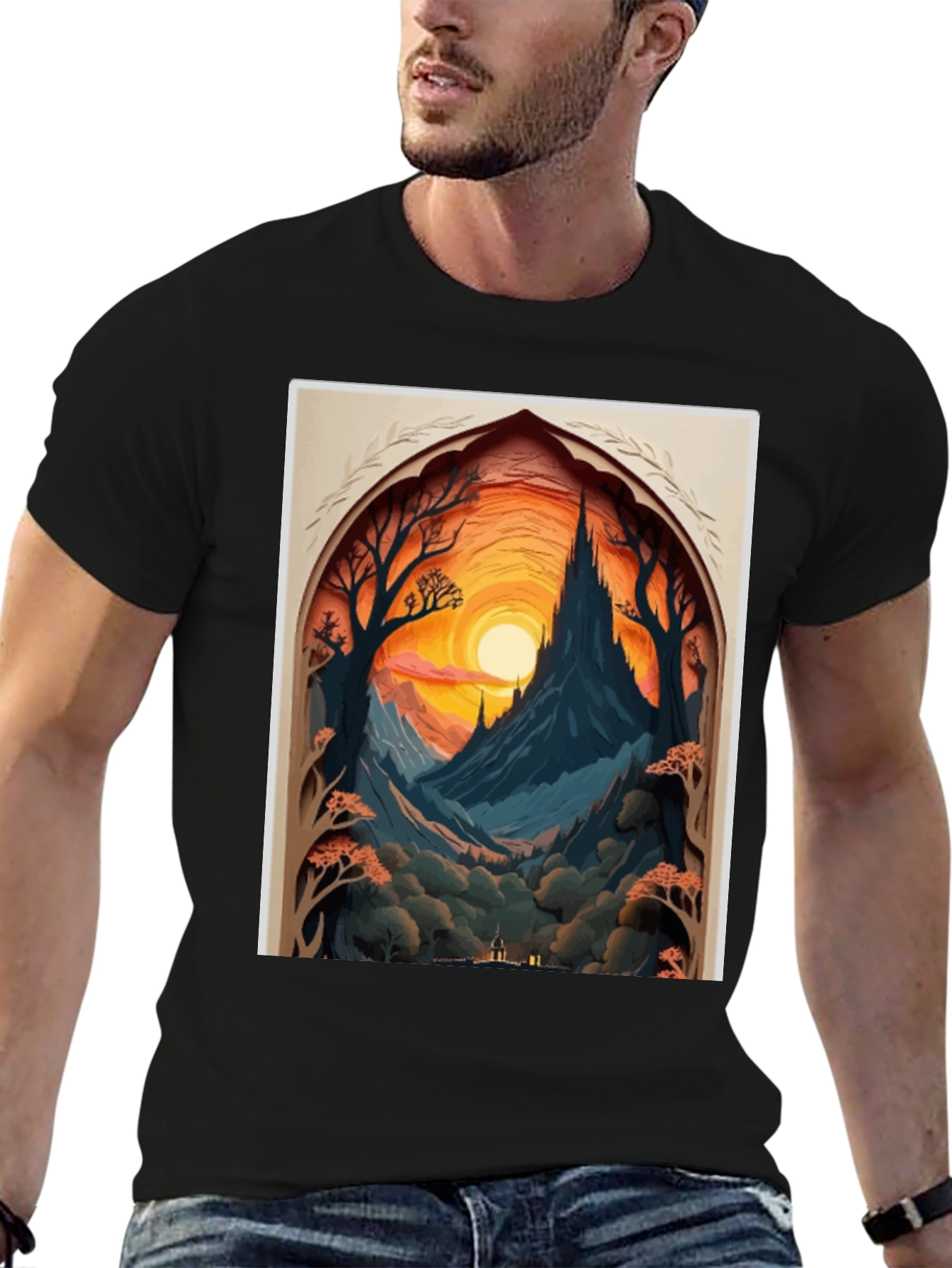 Enchanted Castle T-Shirt - Fantasy Scene