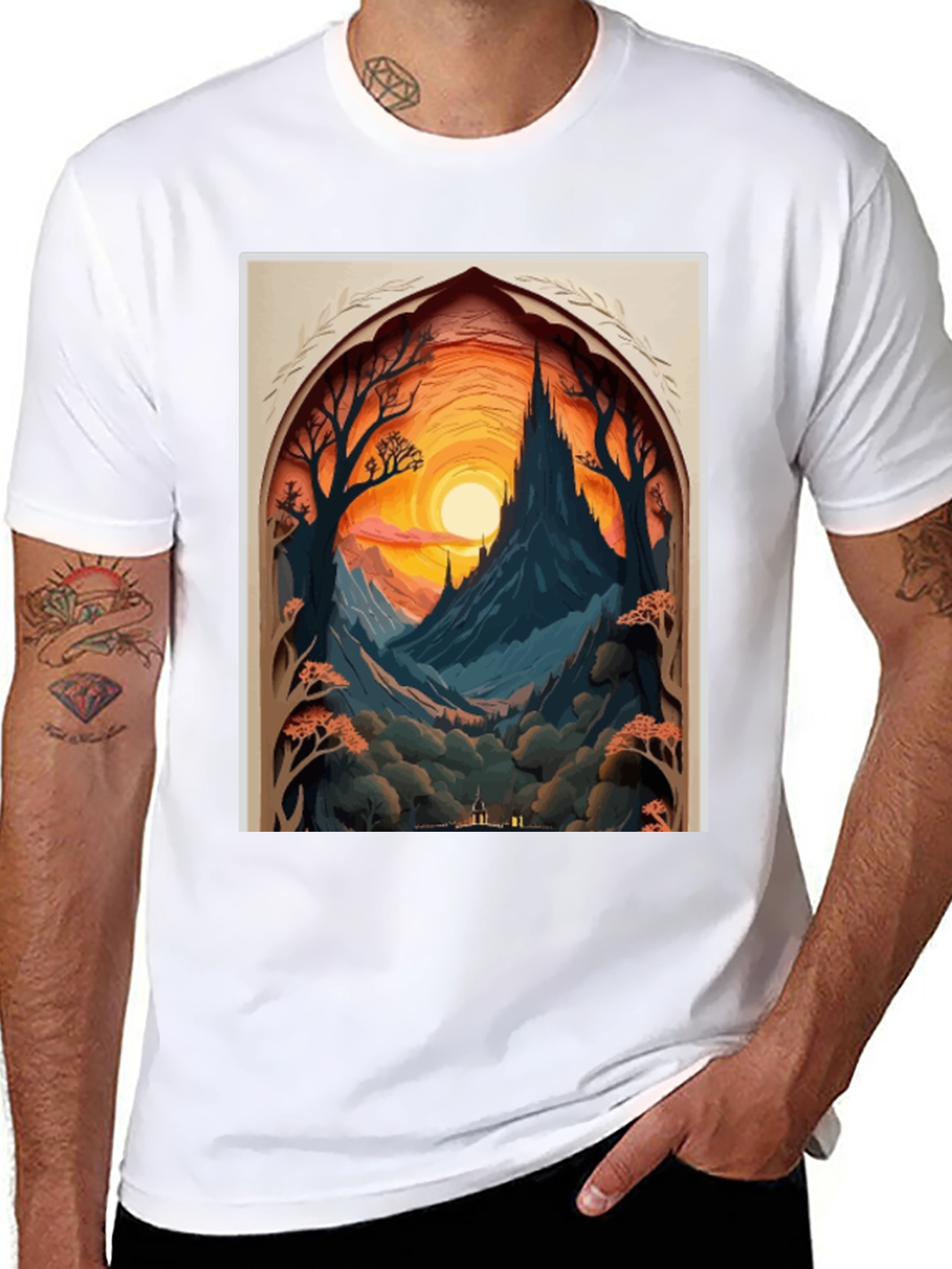 Enchanted Castle T-Shirt - Fantasy Scene