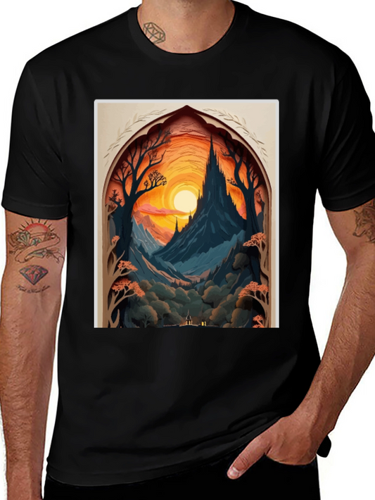 Enchanted Castle T-Shirt - Fantasy Scene
