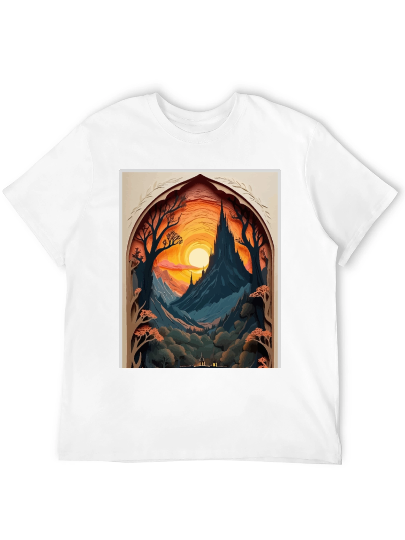 Enchanted Castle T-Shirt - Fantasy Scene