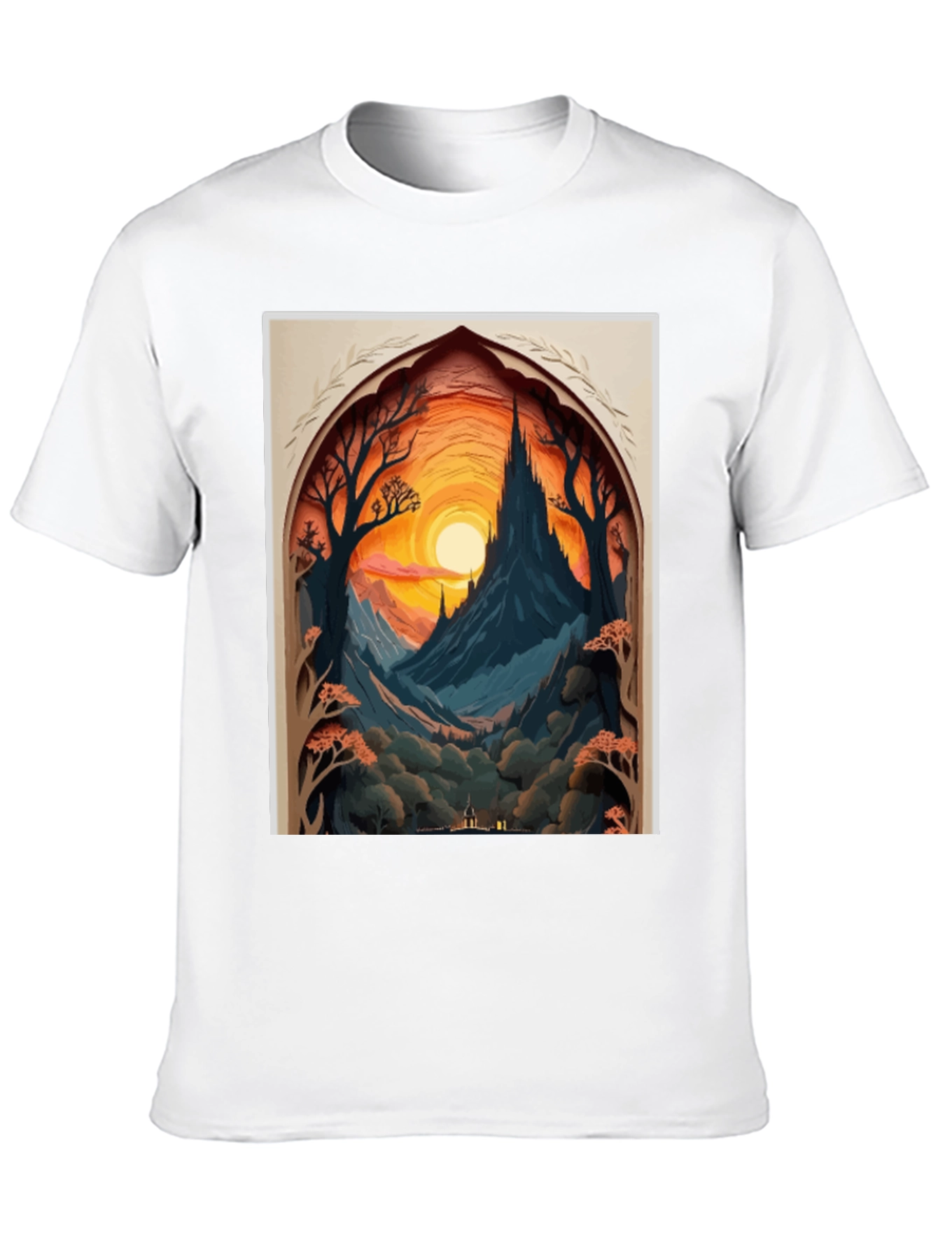 Enchanted Castle T-Shirt - Fantasy Scene