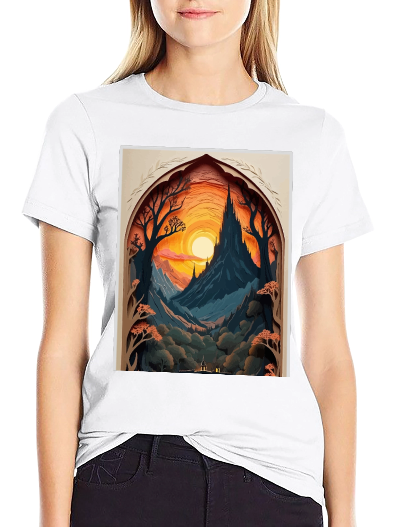 Enchanted Castle T-Shirt - Fantasy Scene