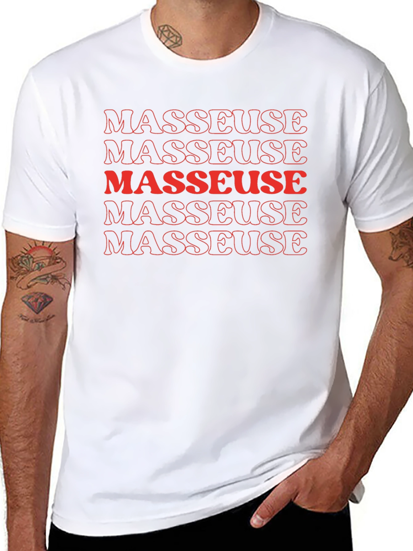 Masseuse Graphic T-Shirt - Black