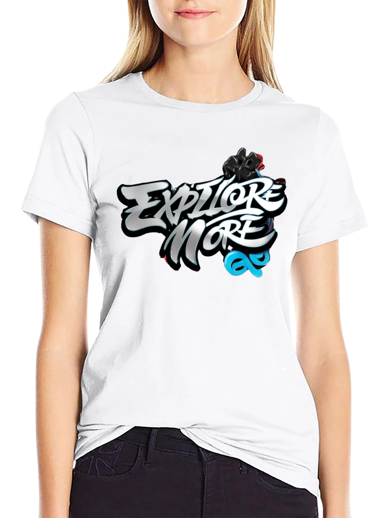 Explore More Graphic Black T-Shirt