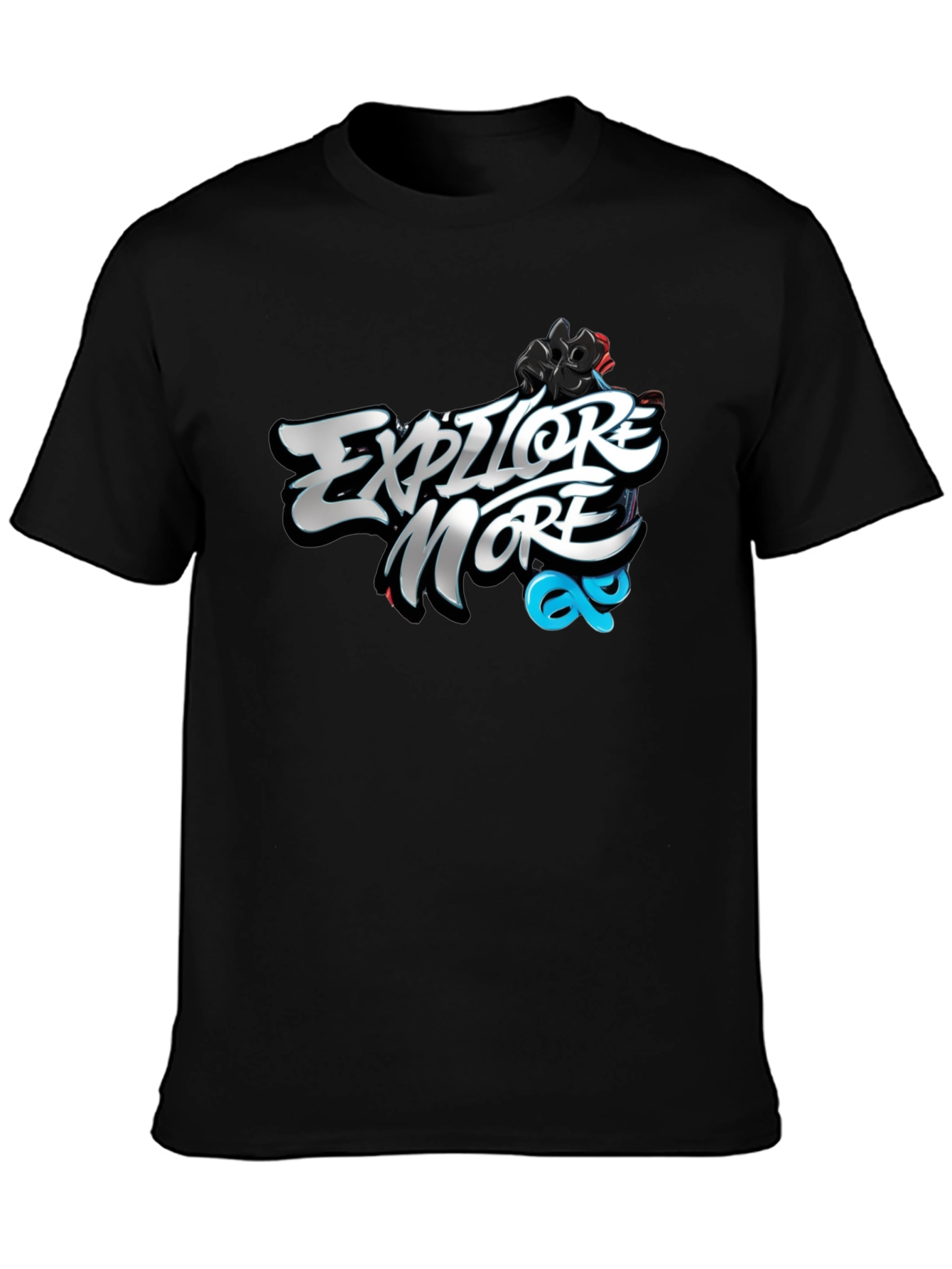 Explore More Graphic Black T-Shirt