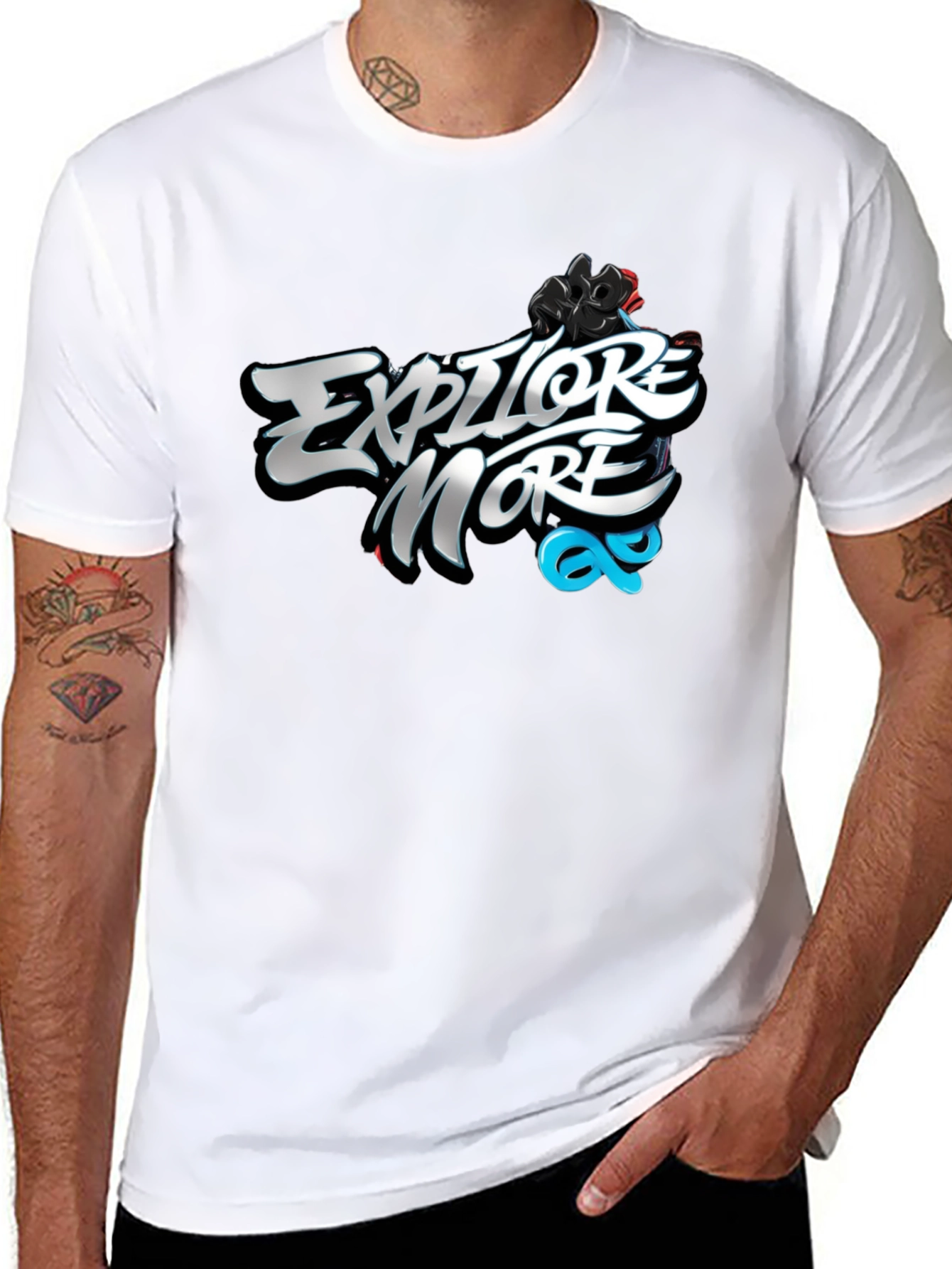 Explore More Graphic Black T-Shirt