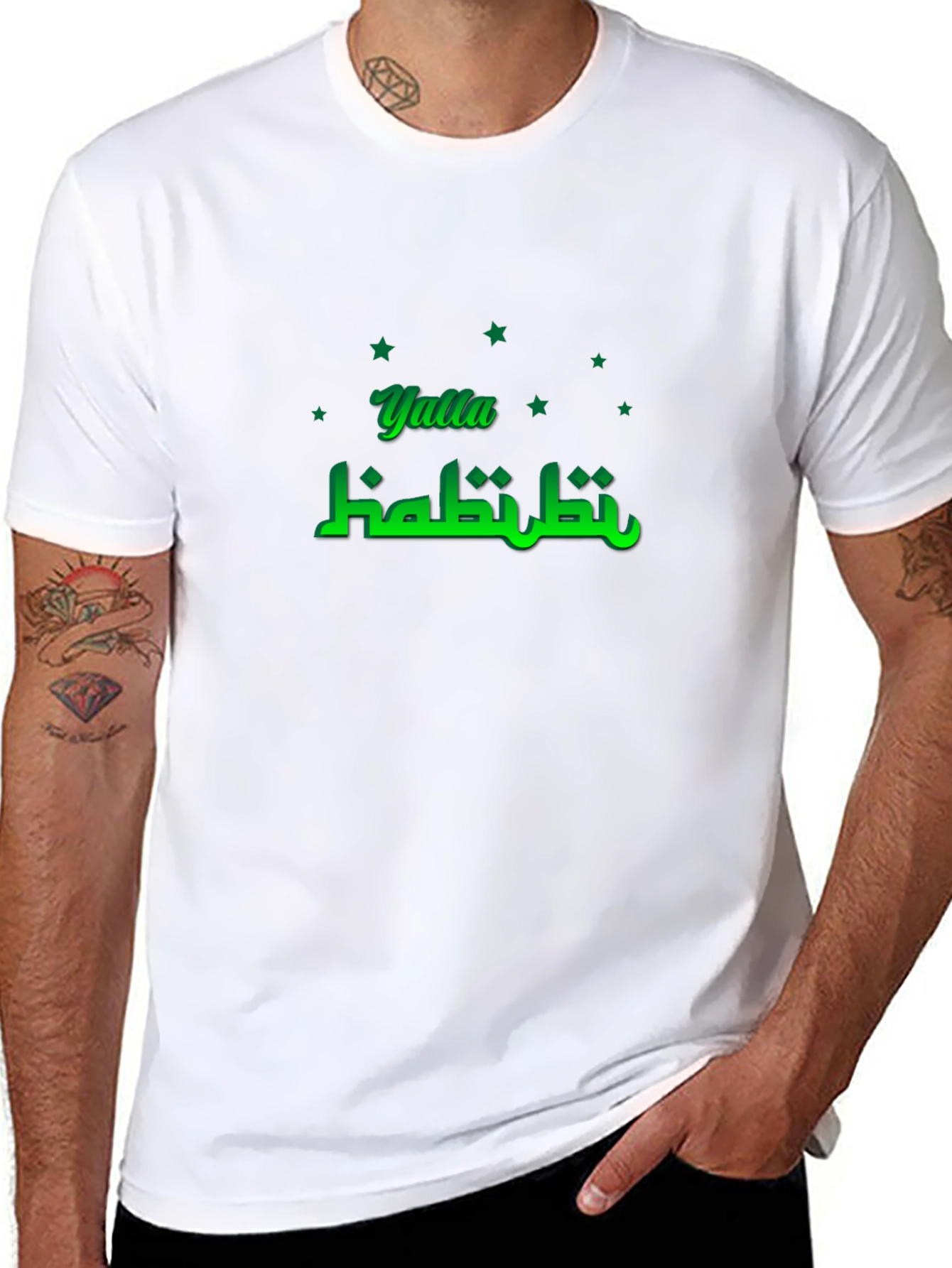 Yalla Habibi Arabic Graphic T-Shirt