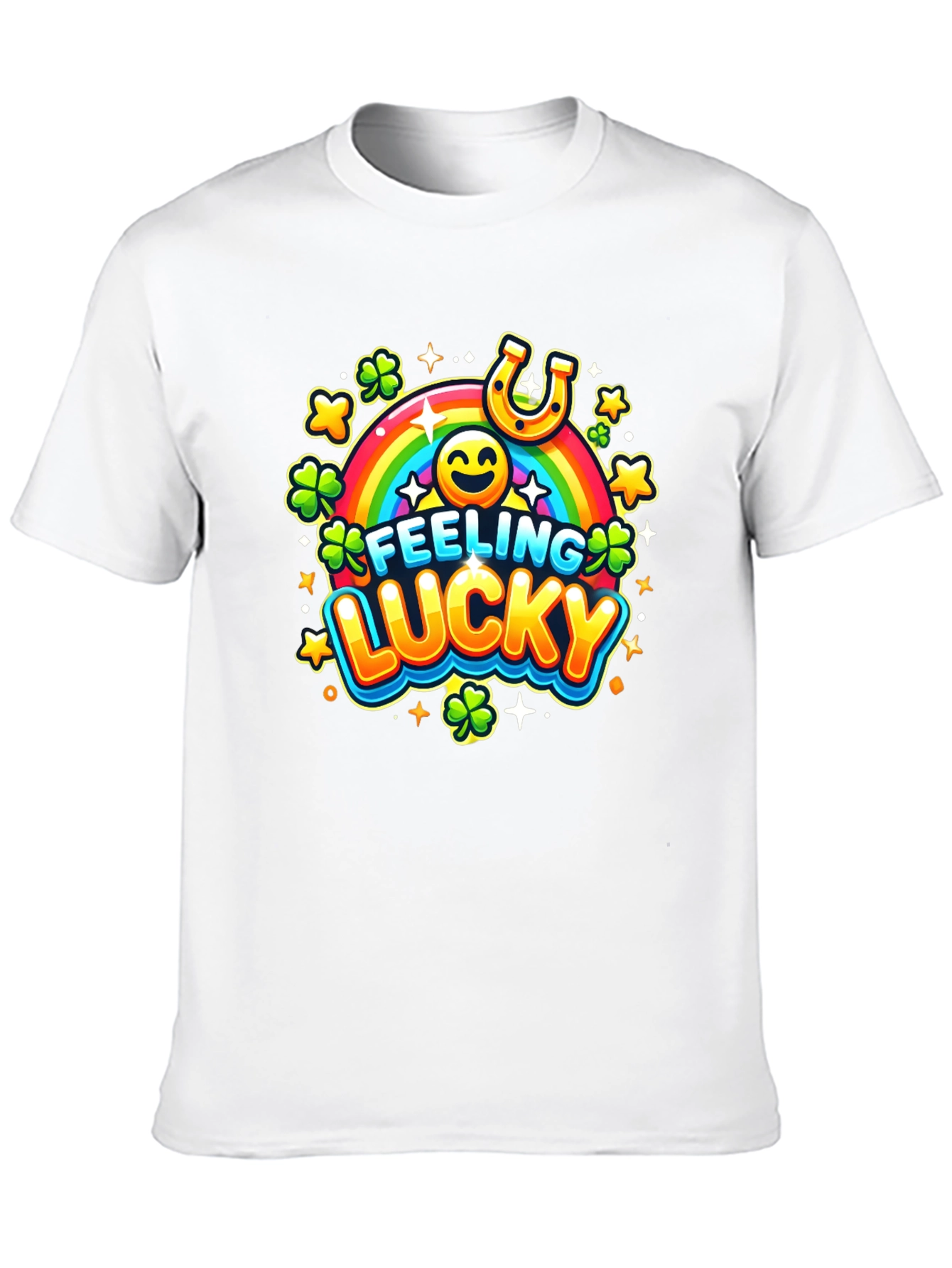 Feeling Lucky St. Patricks Day Black T-Shirt