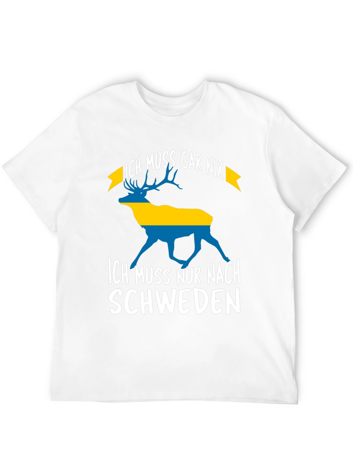 Sweden Graphic T-Shirt - Ich Muss Nur Nach Schweden