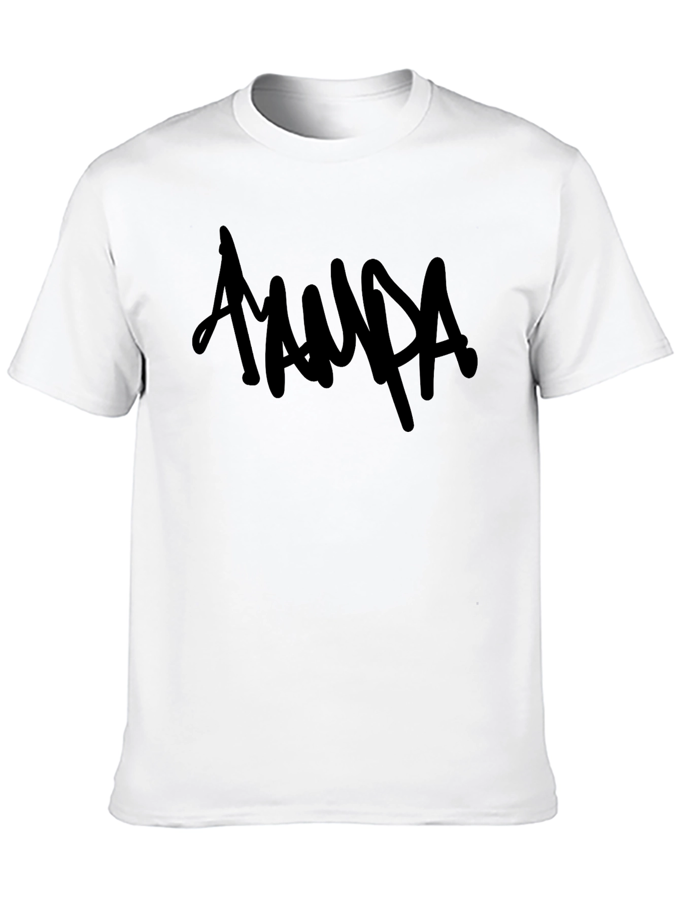 Black T-Shirt with Aampa Graphic Print