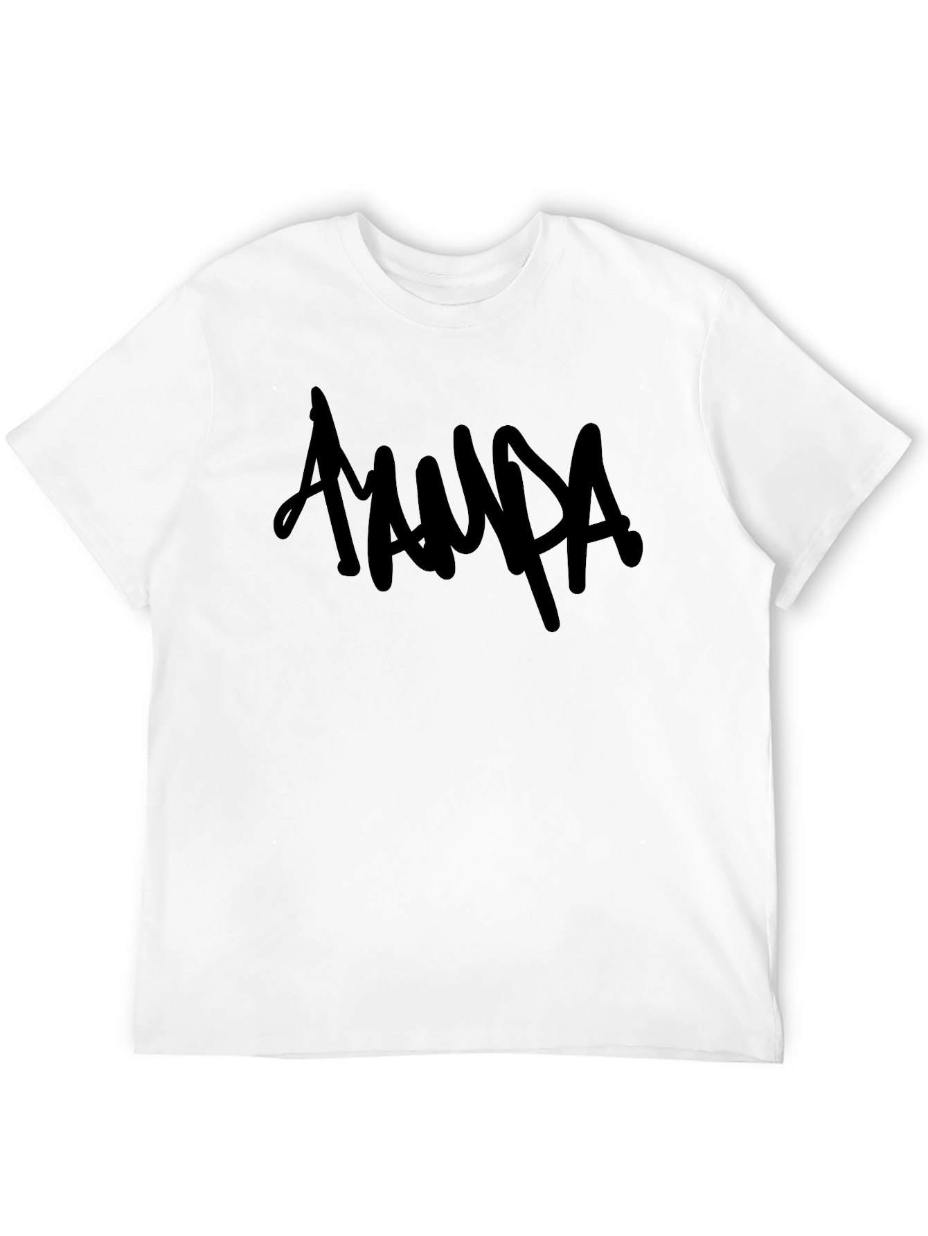 Black T-Shirt with Aampa Graphic Print
