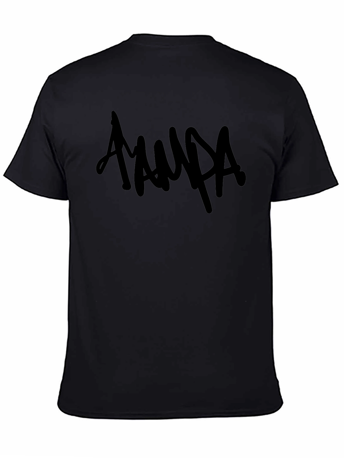 Black T-Shirt with Aampa Graphic Print