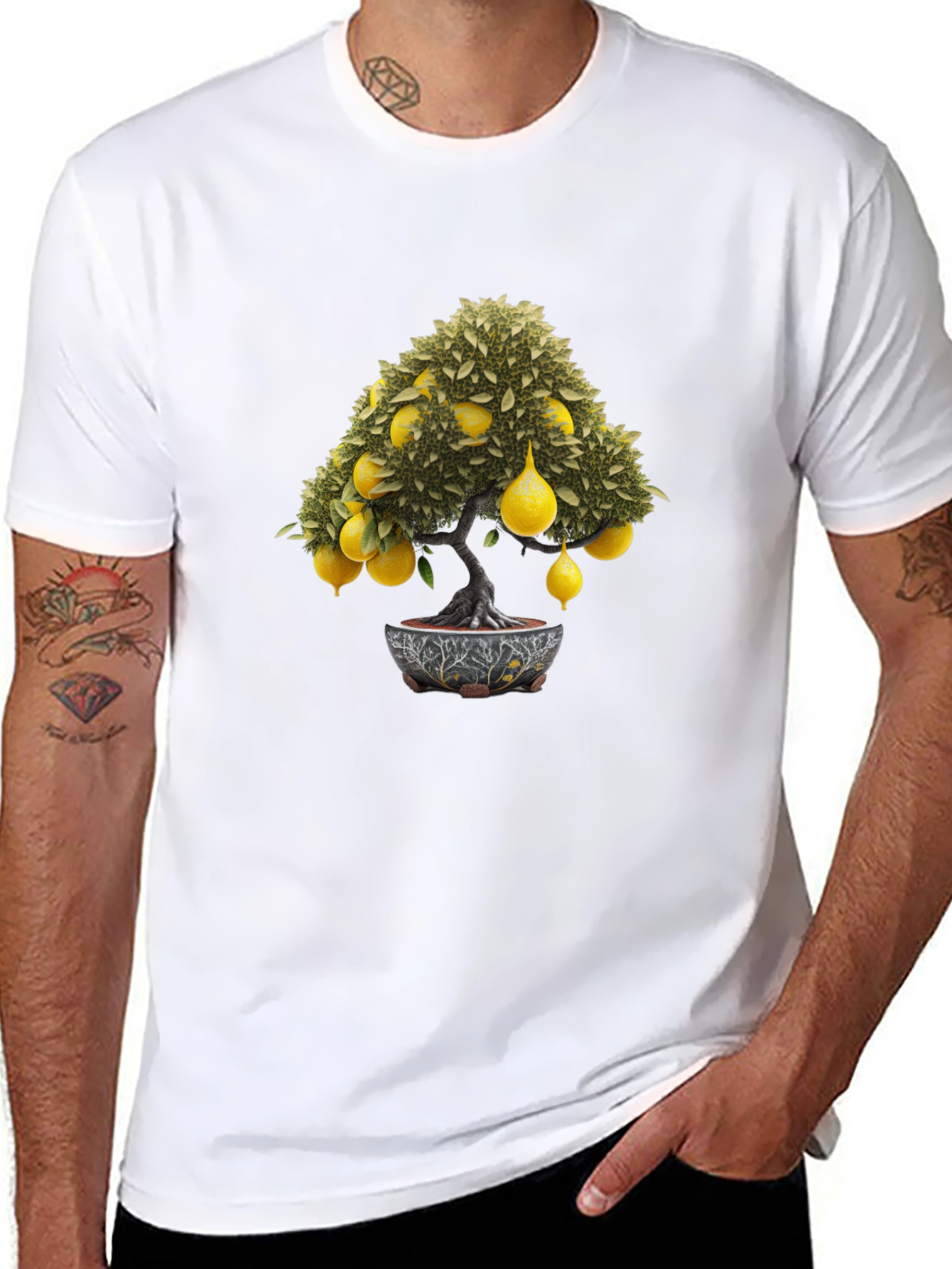 Lemon Tree Bonsai Graphic Tee - Unique Style