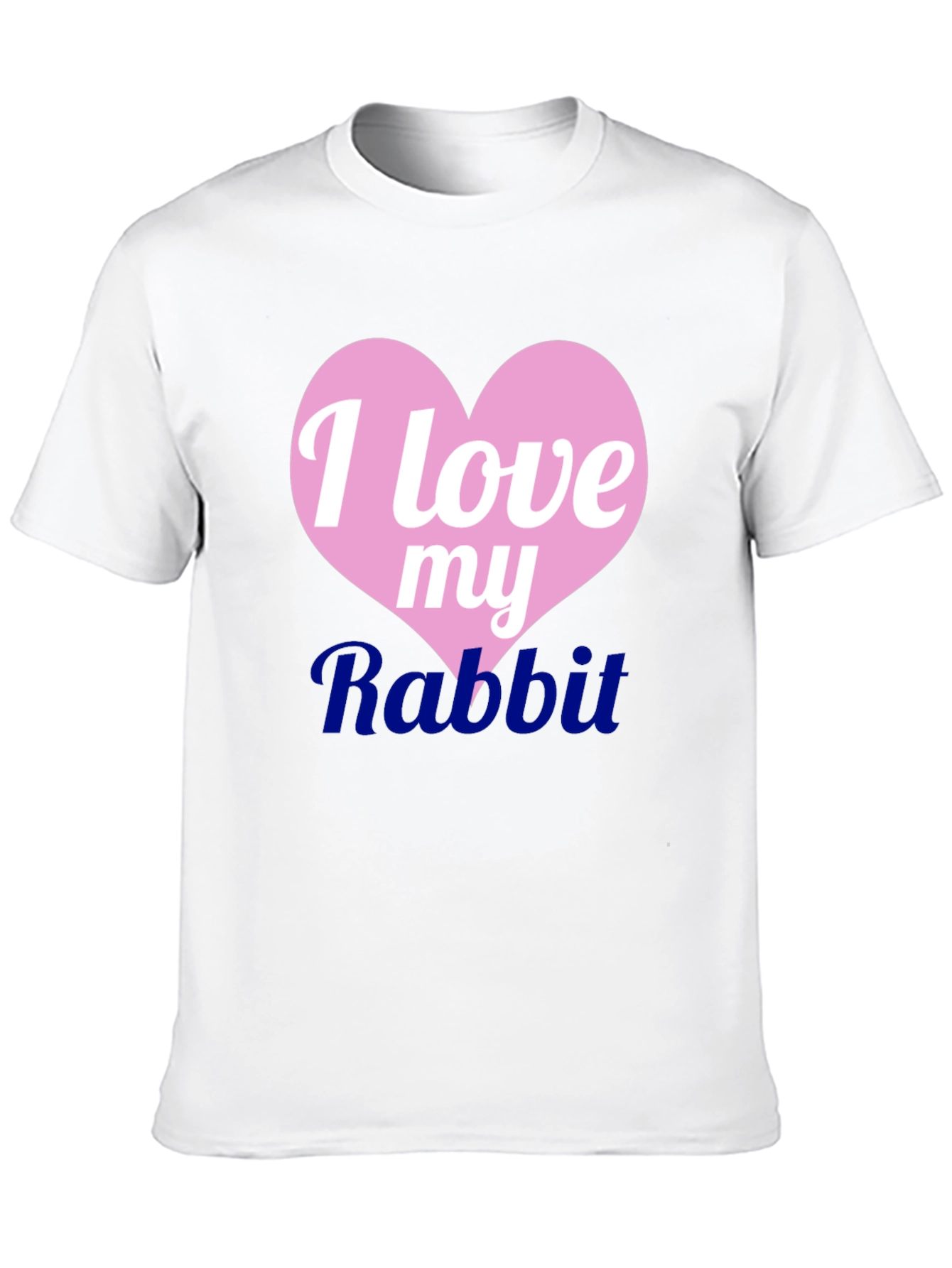 I Love My Rabbit Black T-Shirt