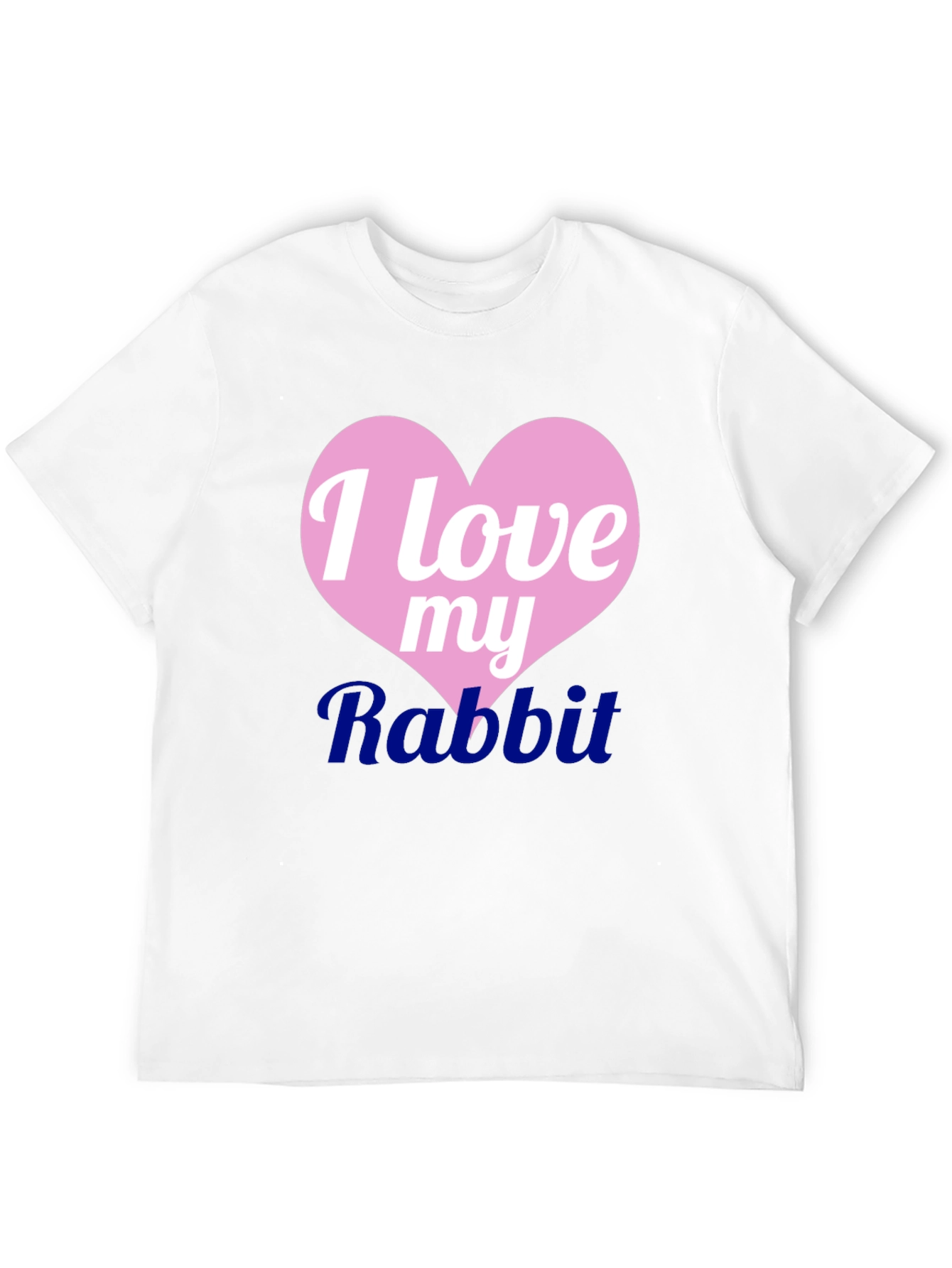 I Love My Rabbit Black T-Shirt