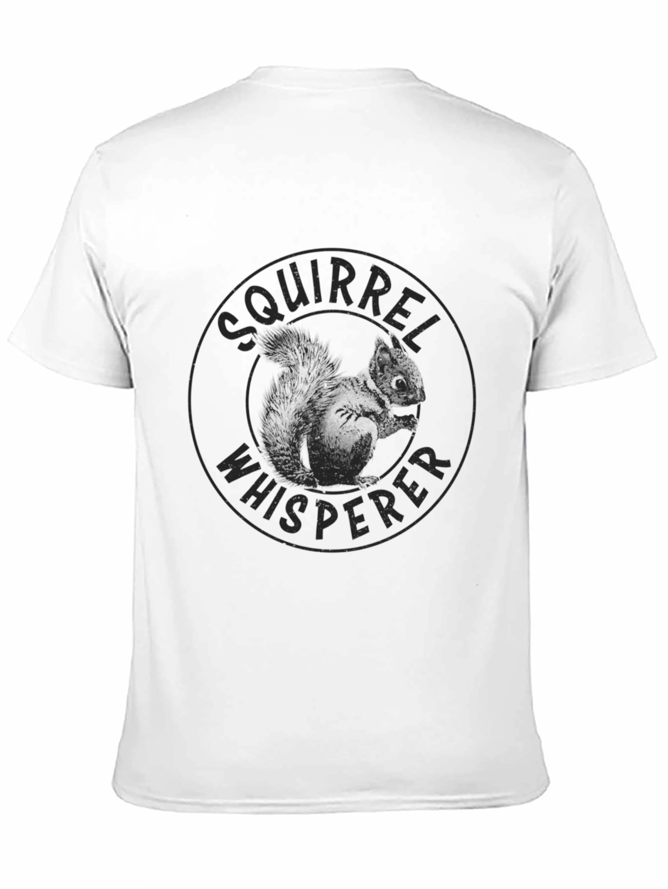 Squirrel Whisperer Graphic Tee - Black Cotton T-Shirt