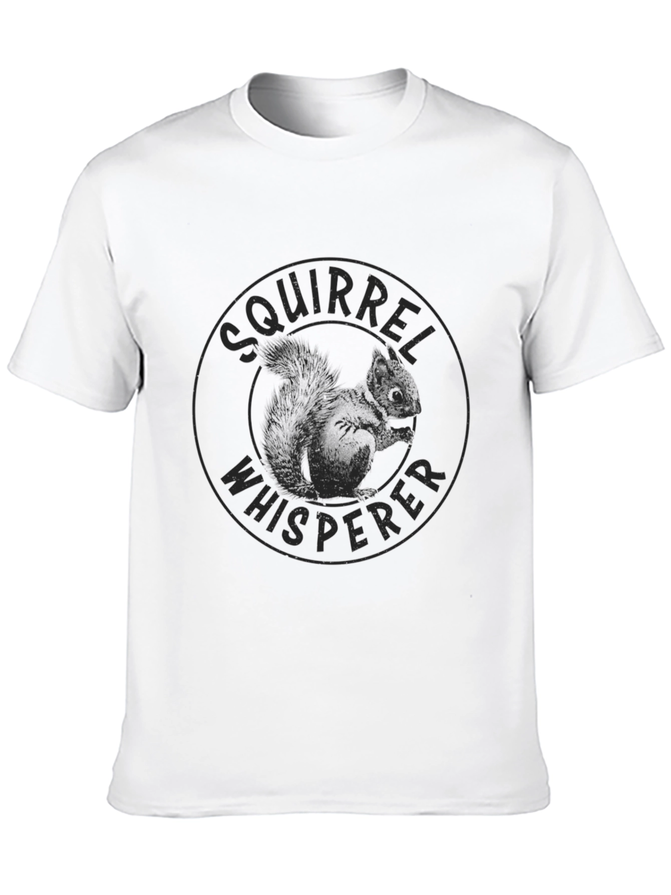 Squirrel Whisperer Graphic Tee - Black Cotton T-Shirt