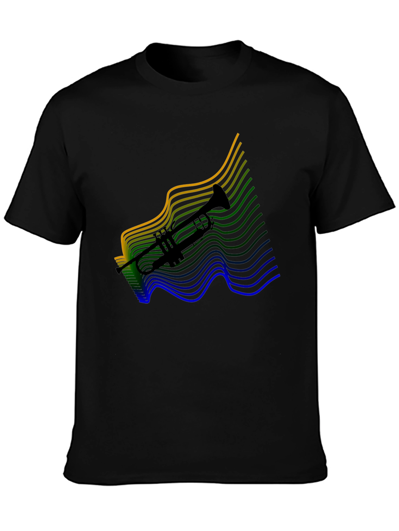 Trumpet Graphic Tee - Black Cotton Blend