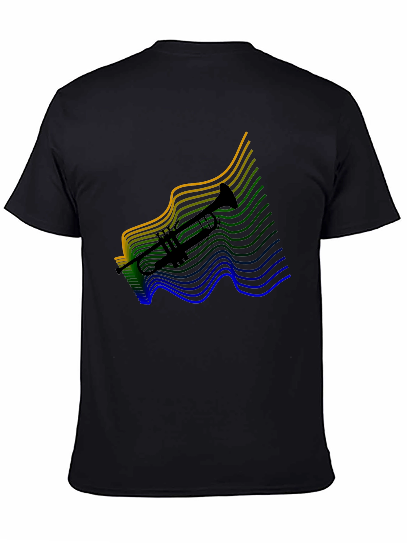 Trumpet Graphic Tee - Black Cotton Blend