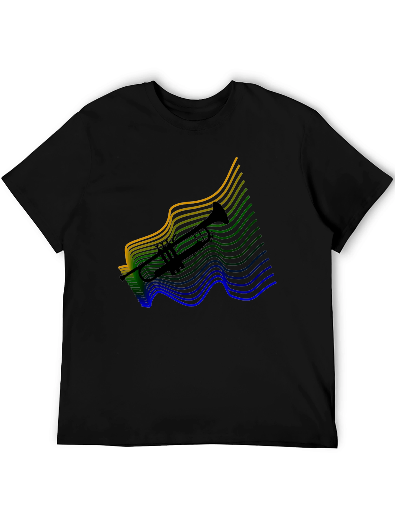 Trumpet Graphic Tee - Black Cotton Blend