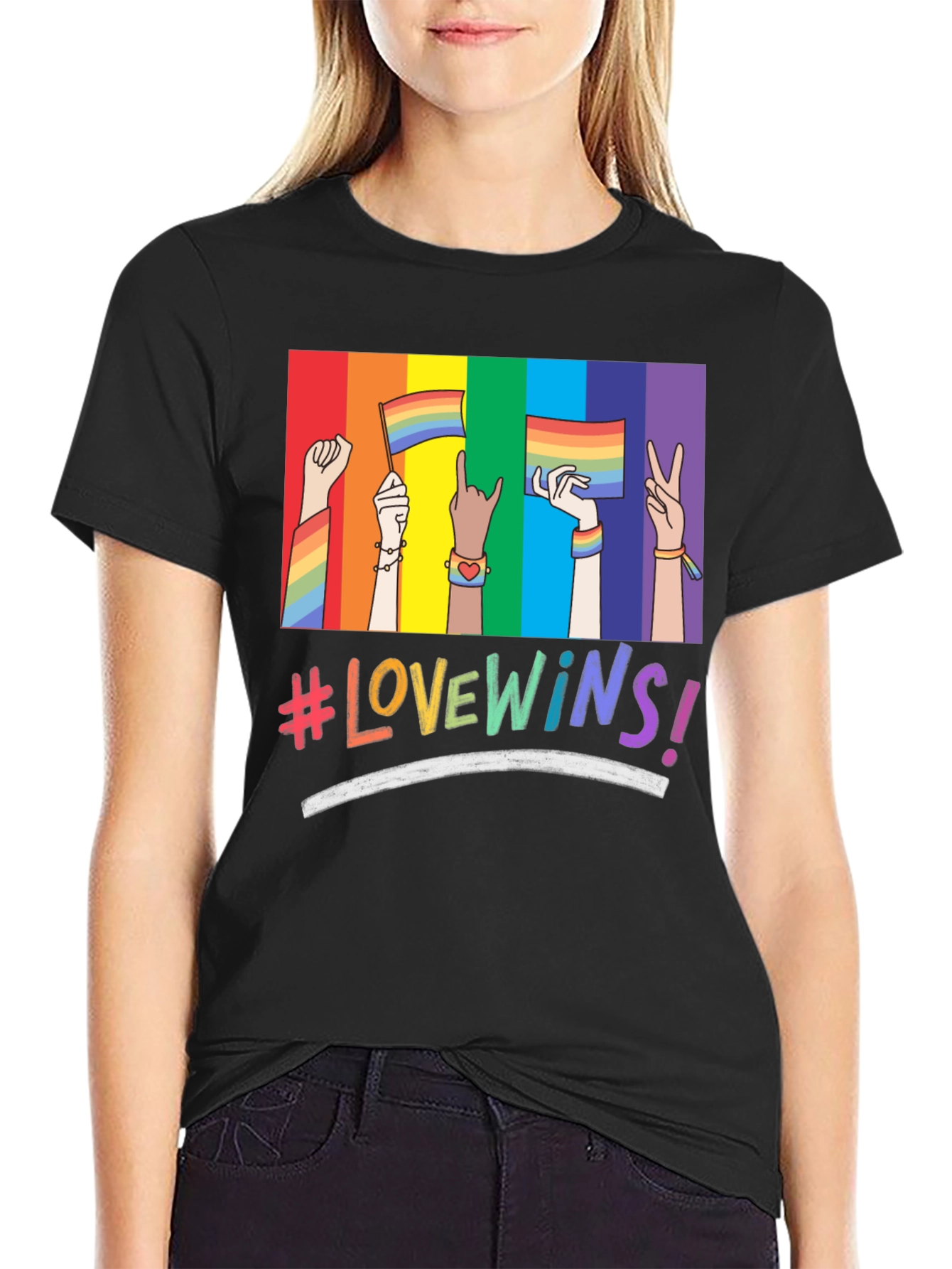 Love Wins Pride T-Shirt - Rainbow Graphic Tee