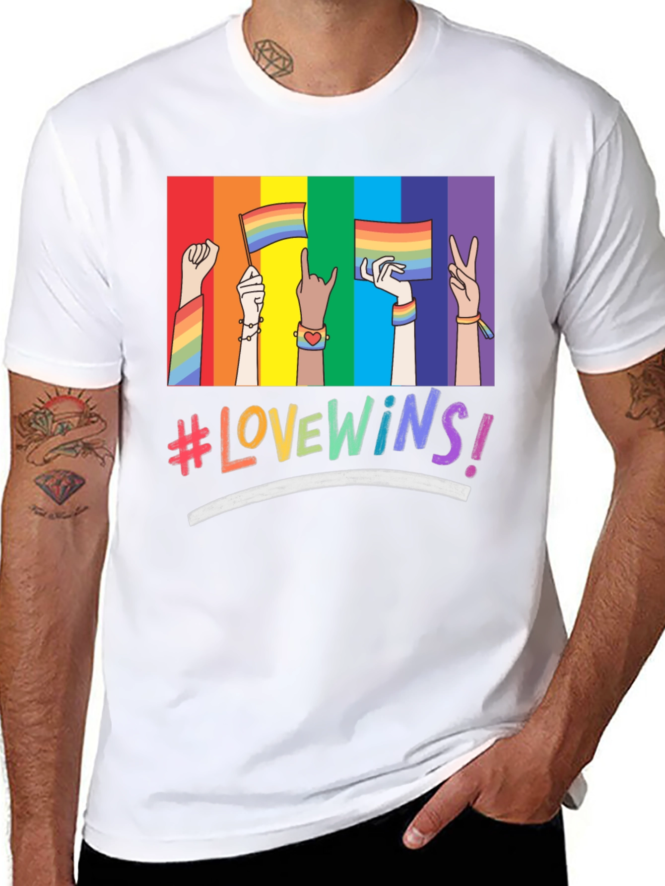 Love Wins Pride T-Shirt - Rainbow Graphic Tee