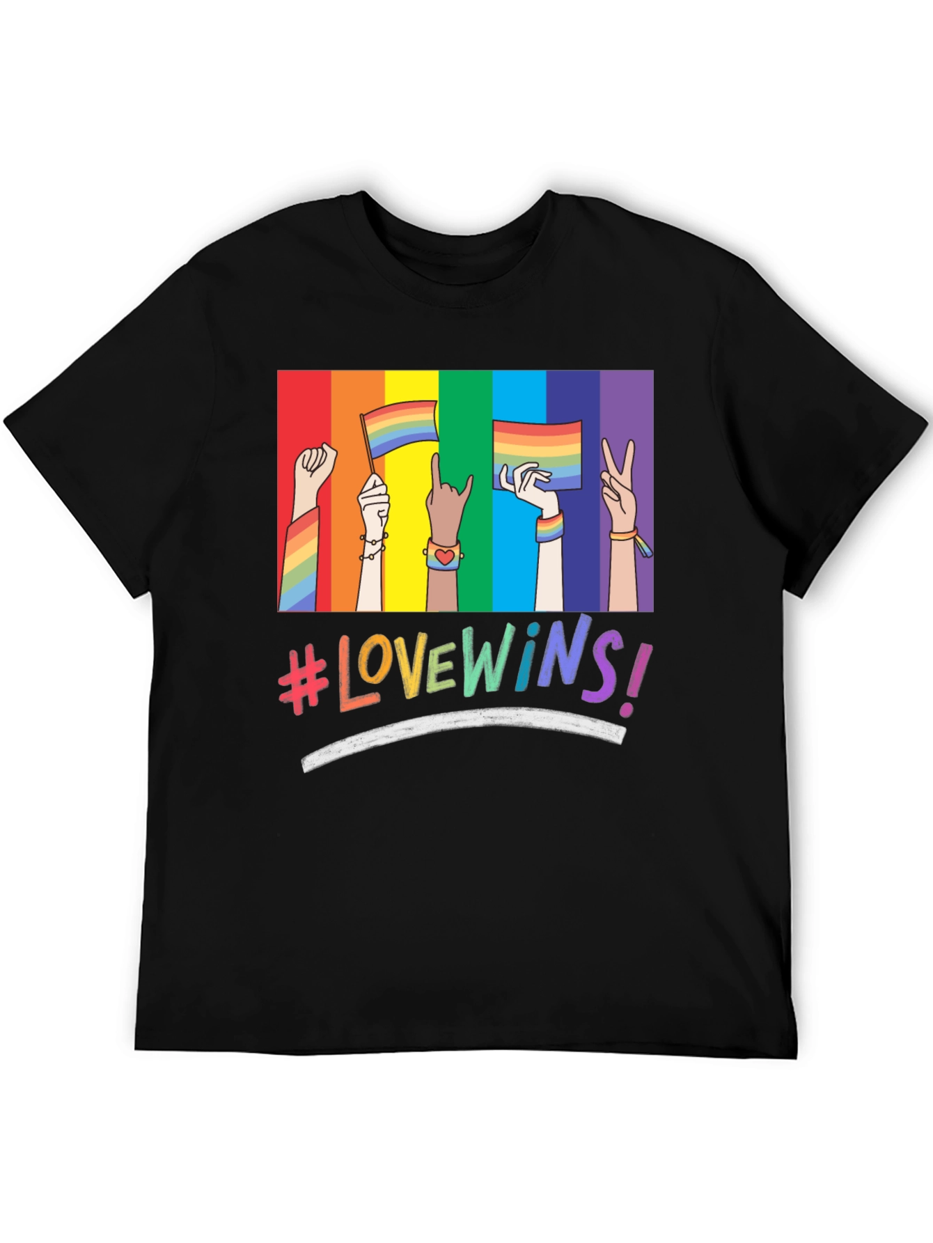Love Wins Pride T-Shirt - Rainbow Graphic Tee