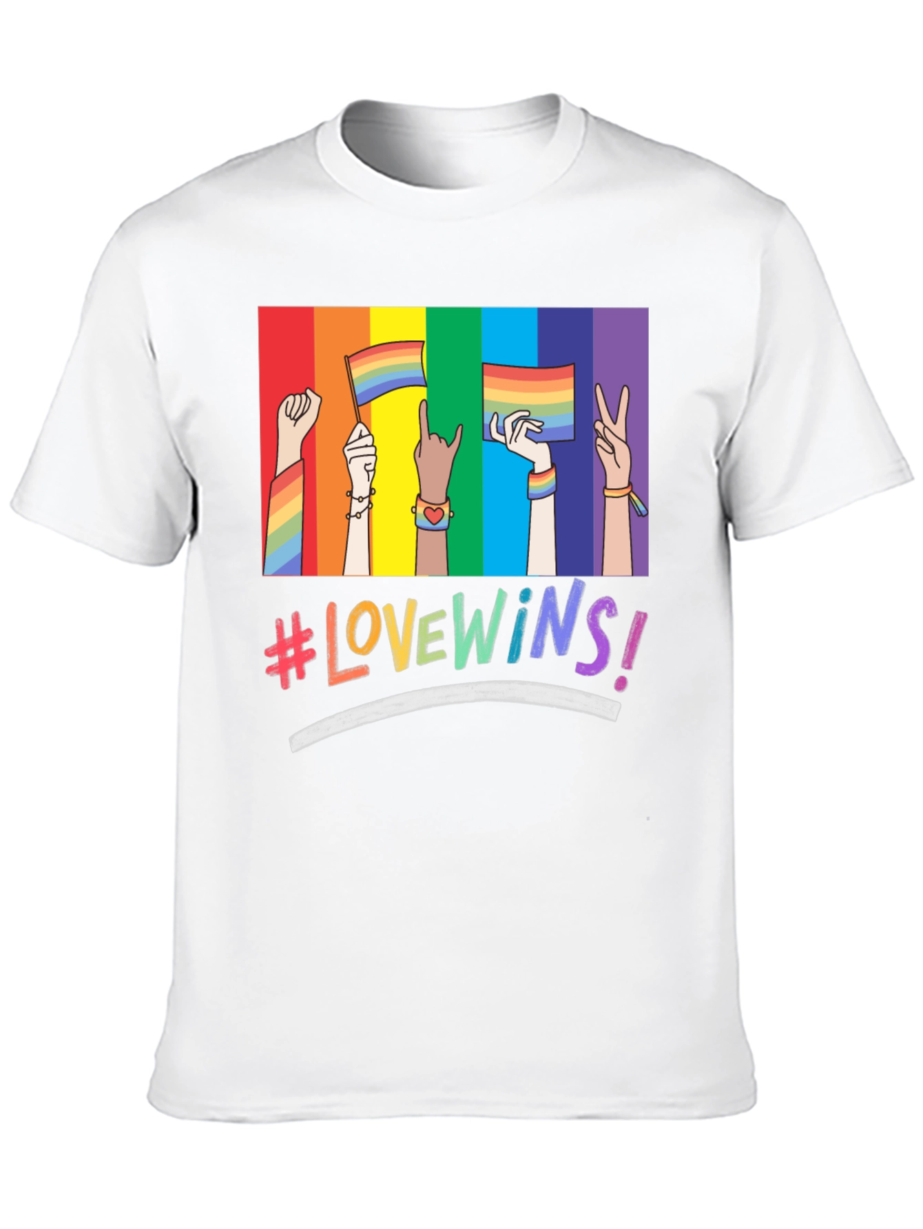 Love Wins Pride T-Shirt - Rainbow Graphic Tee