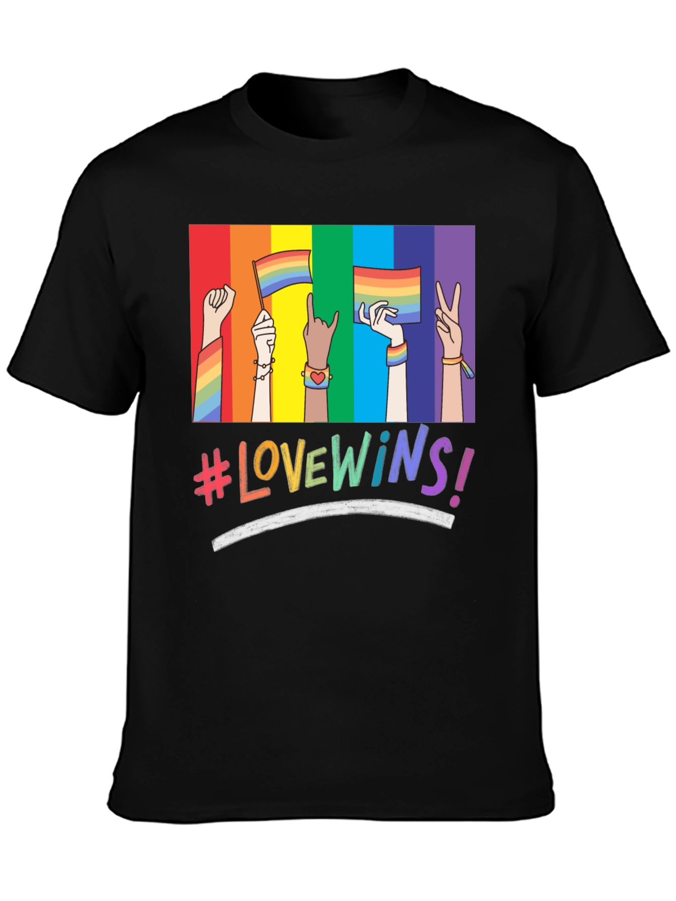 Love Wins Pride T-Shirt - Rainbow Graphic Tee