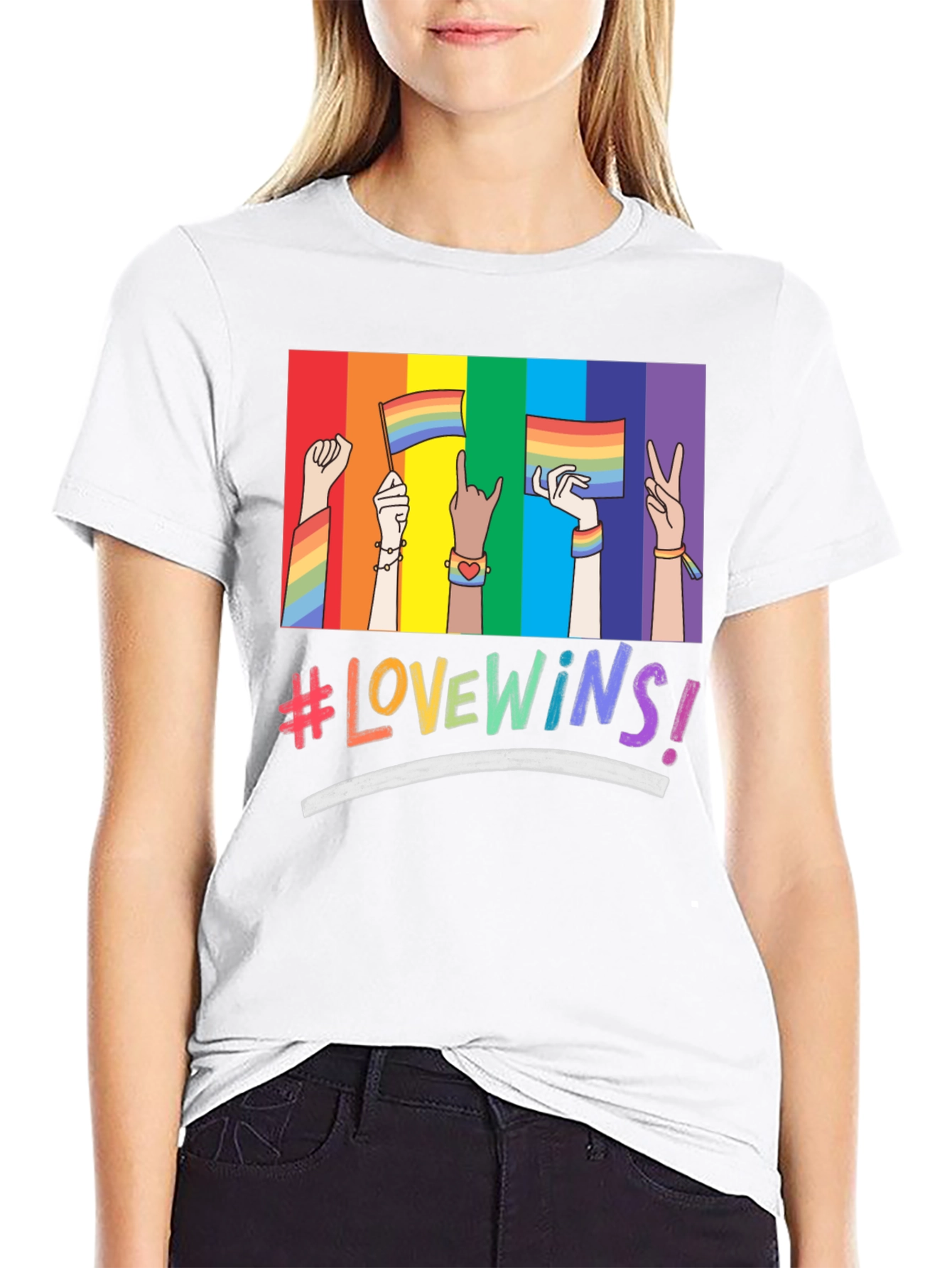 Love Wins Pride T-Shirt - Rainbow Graphic Tee