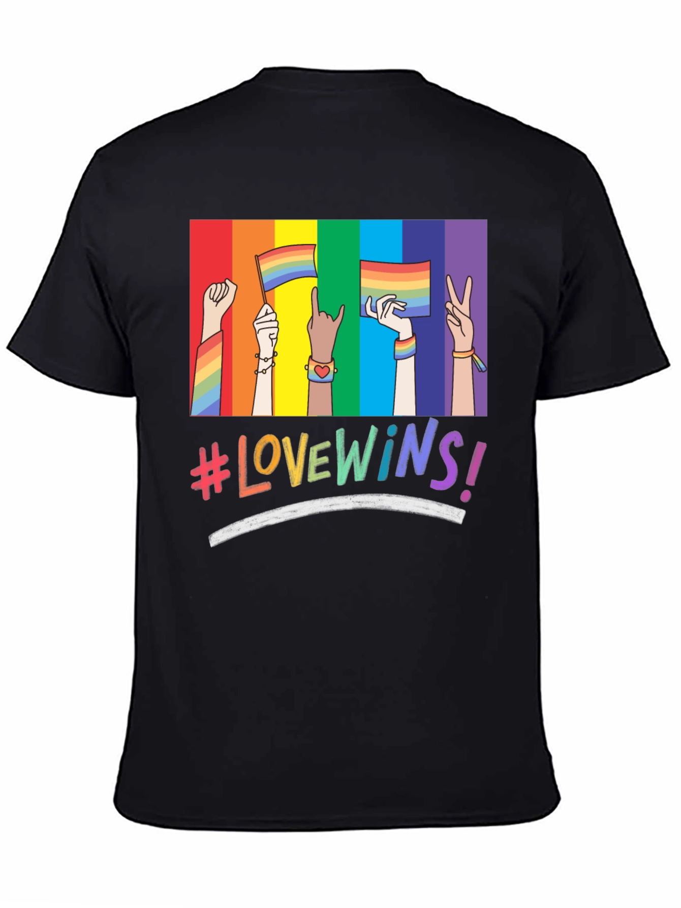 Love Wins Pride T-Shirt - Rainbow Graphic Tee