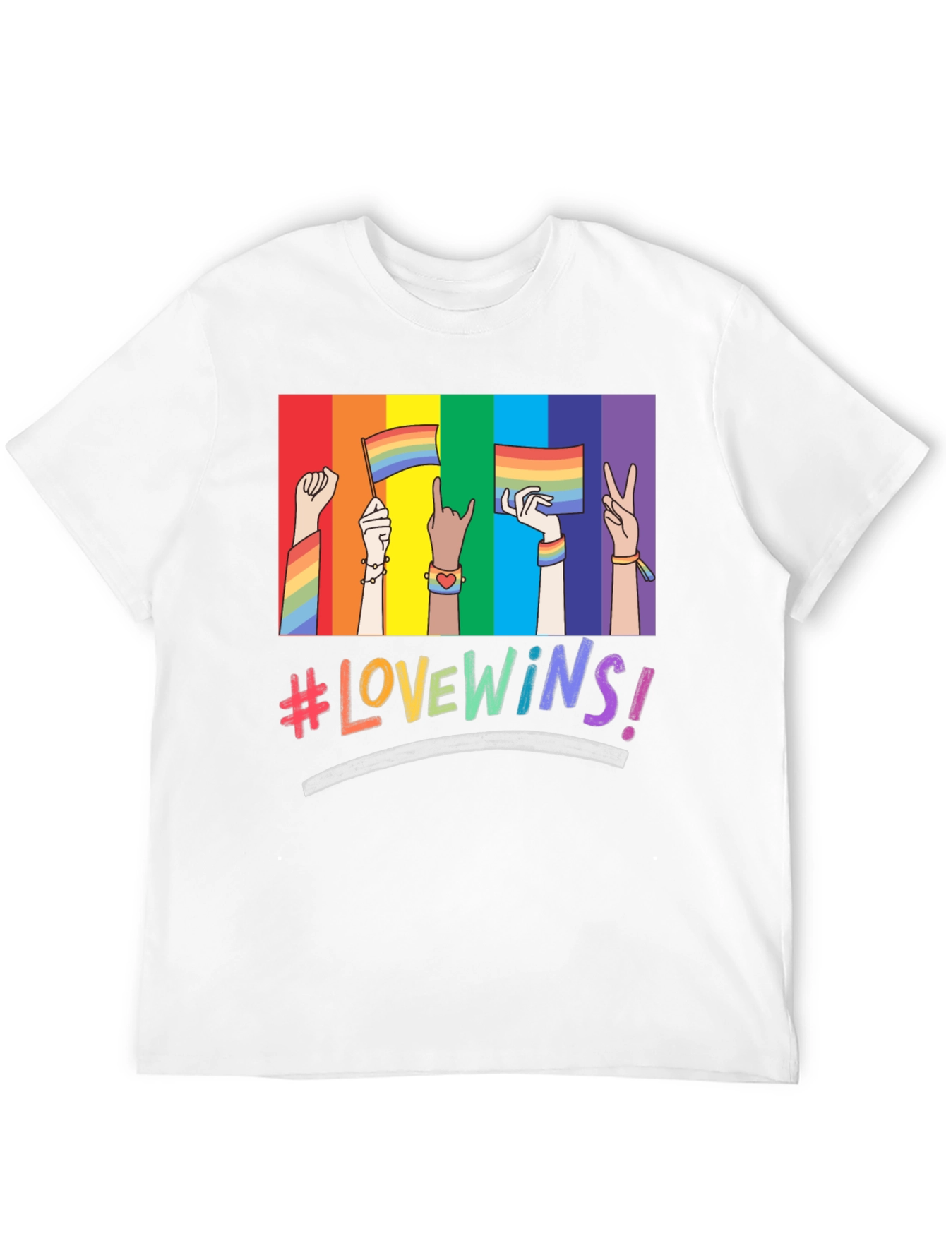 Love Wins Pride T-Shirt - Rainbow Graphic Tee
