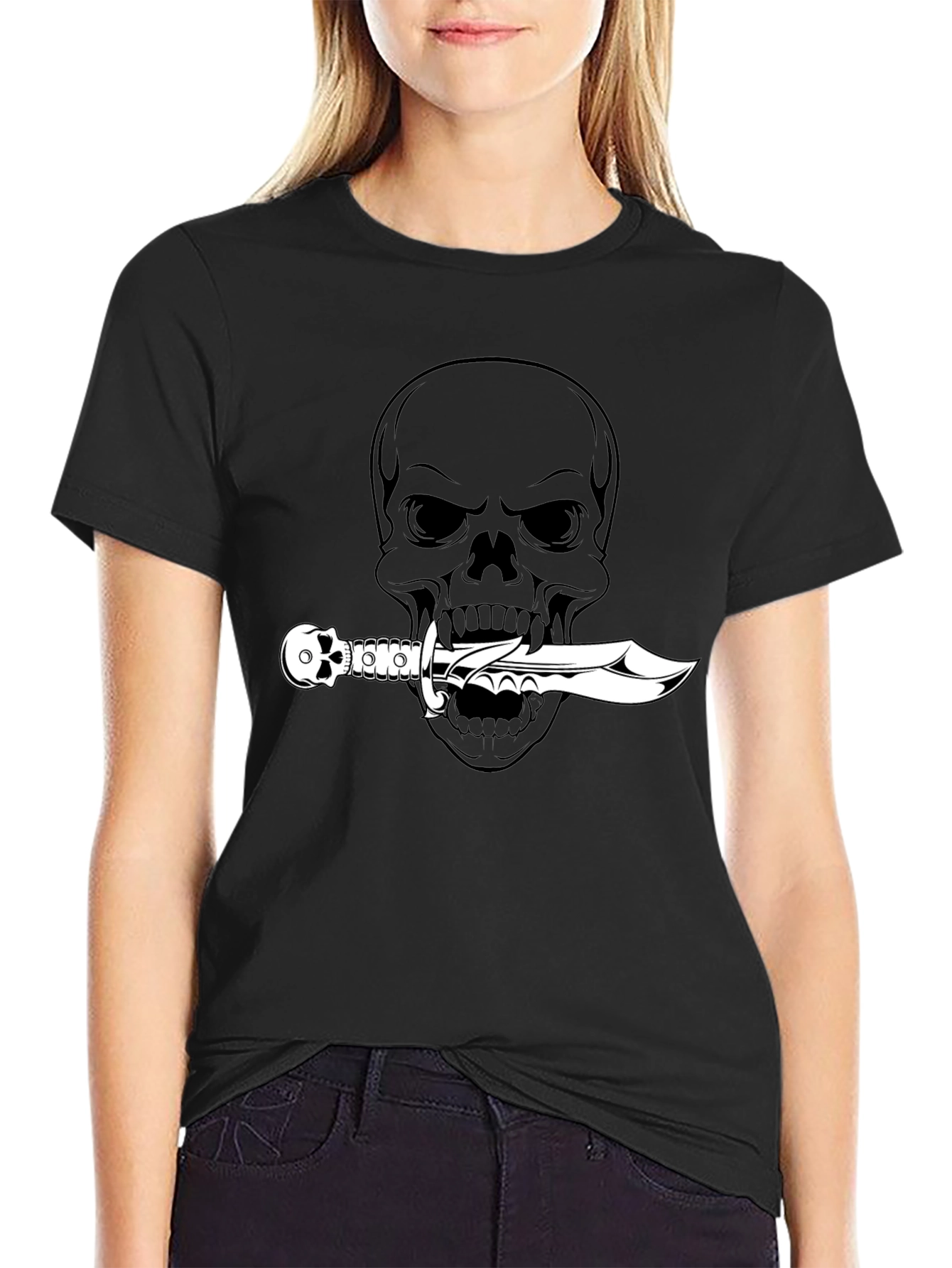 Skull & Dagger Graphic Tee - Mens Black T-Shirt