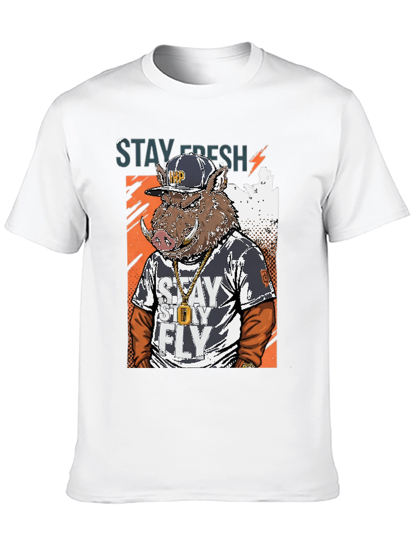 Stay Fresh Boar Graphic Tee - Mens Black T-Shirt