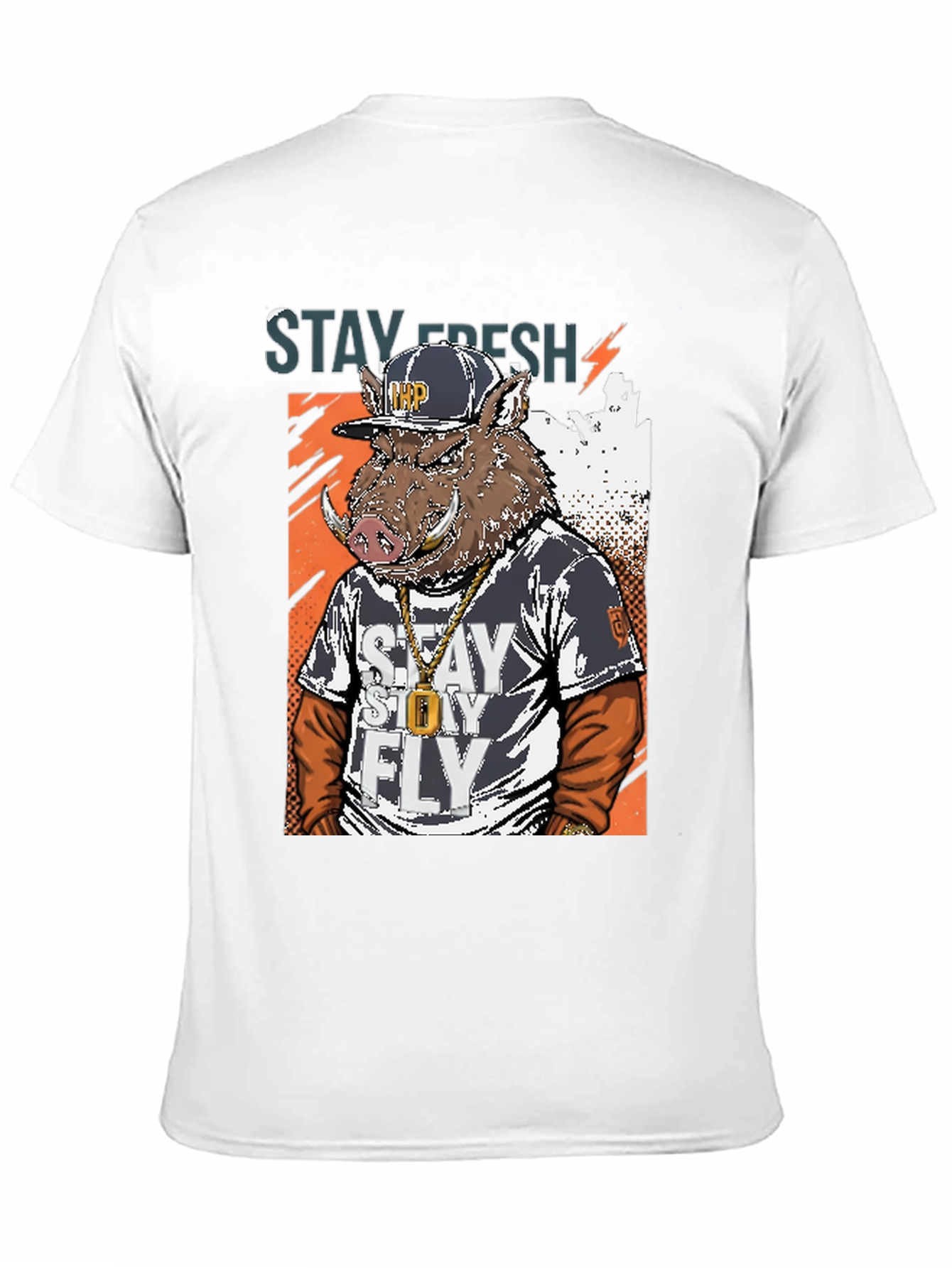 Stay Fresh Boar Graphic Tee - Mens Black T-Shirt