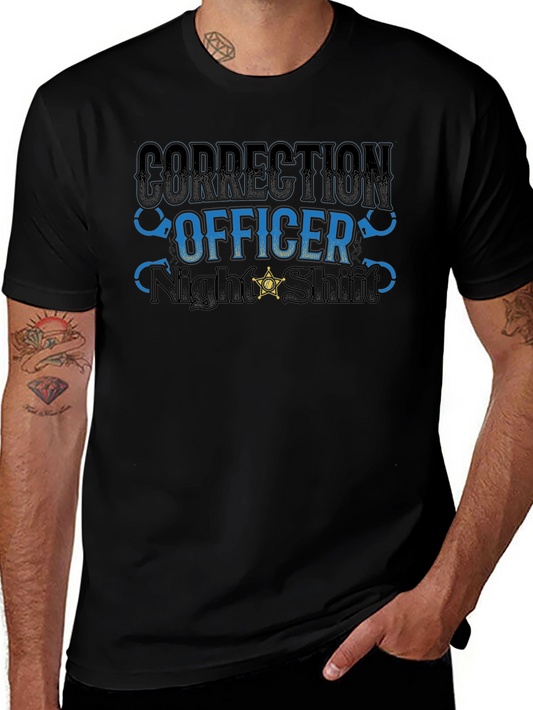 Correction Officer Night Shift Black T-Shirt