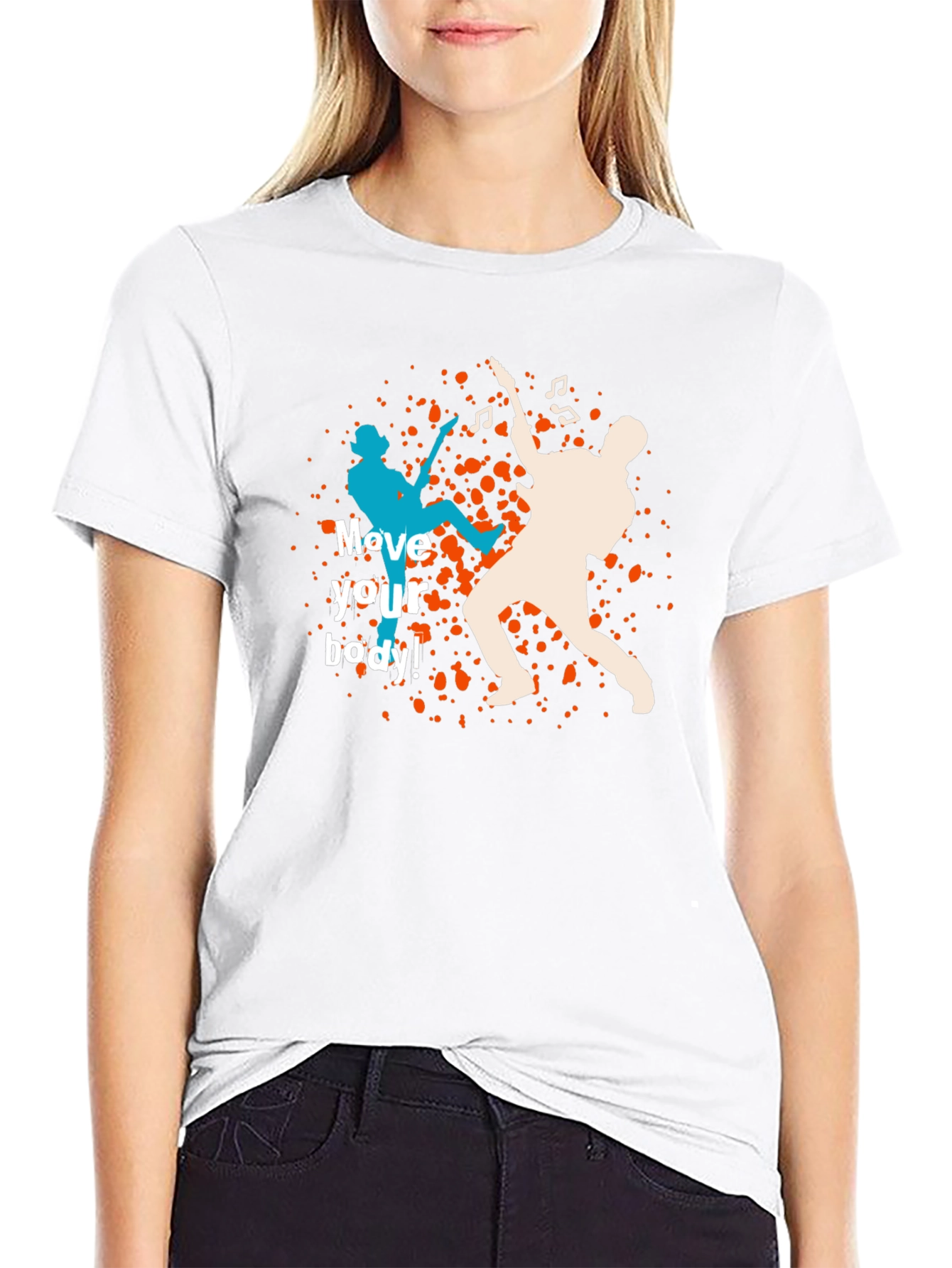 Groovy Guitar Player Graphic Tee - Move Your Body