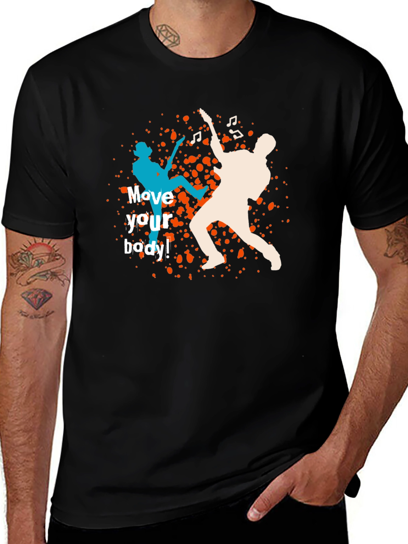 Groovy Guitar Player Graphic Tee - Move Your Body
