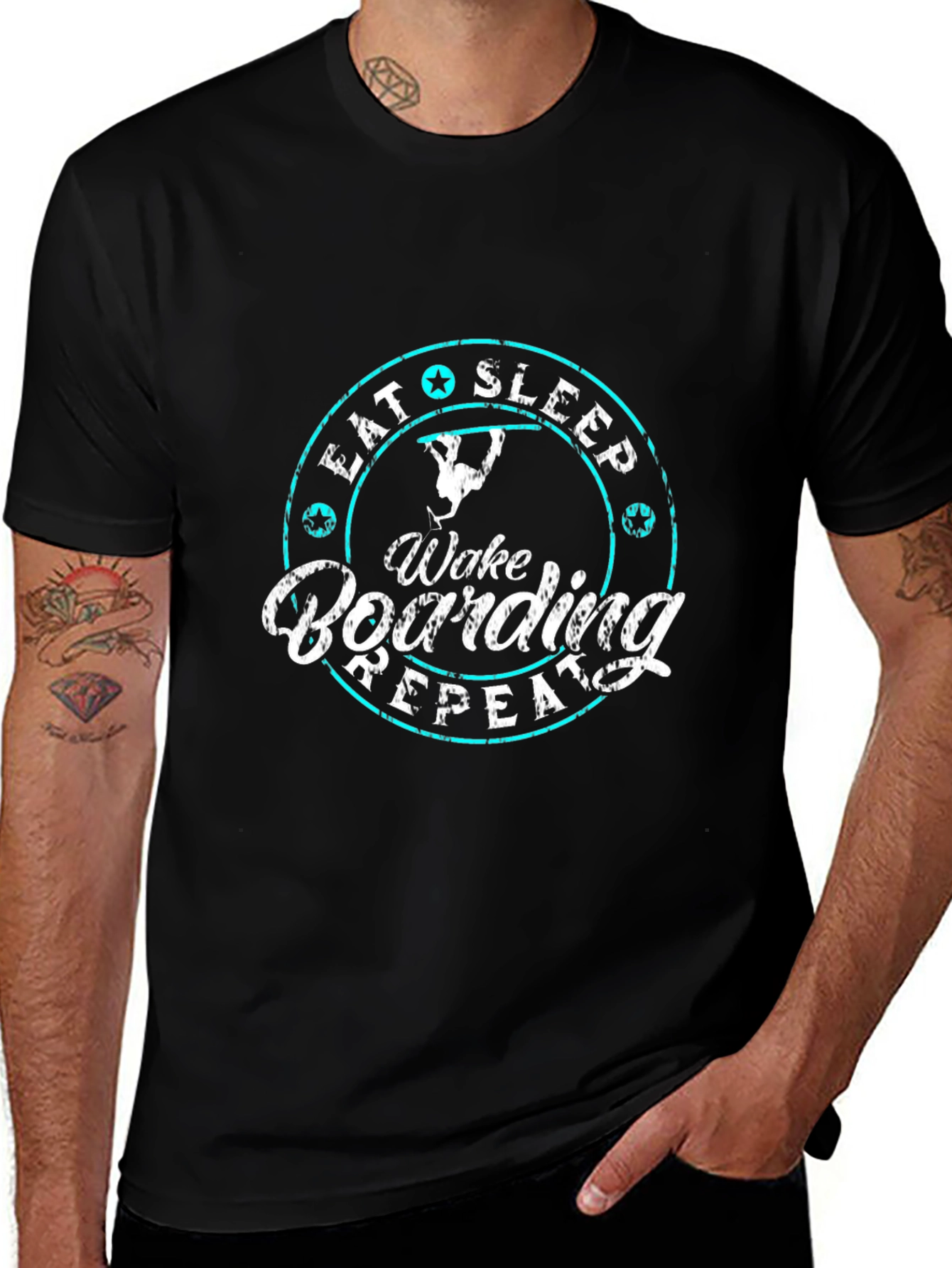 Eat Sleep Wake Boarding Repeat T-Shirt