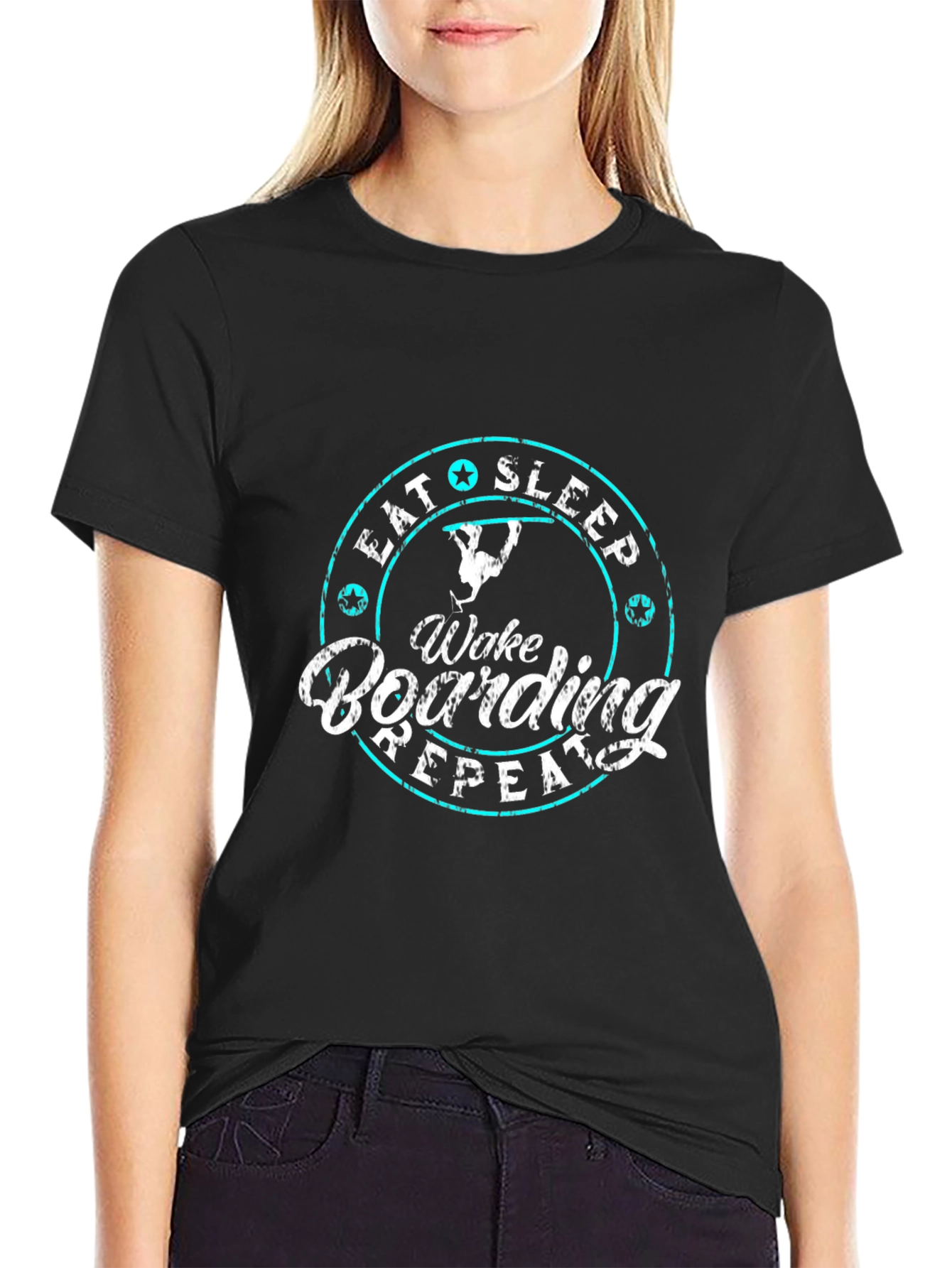 Eat Sleep Wake Boarding Repeat T-Shirt