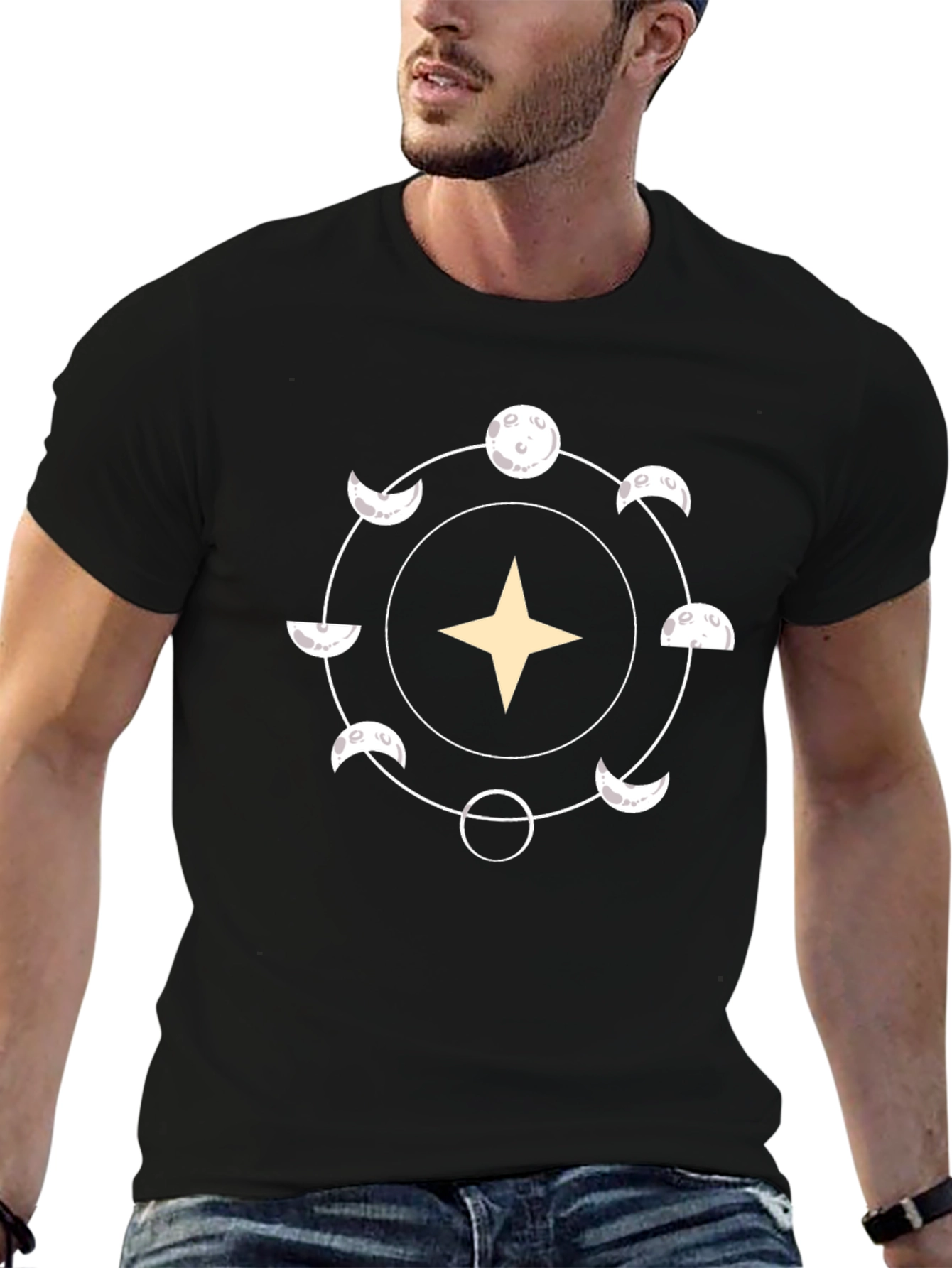 Moon Phase Star Graphic Tee